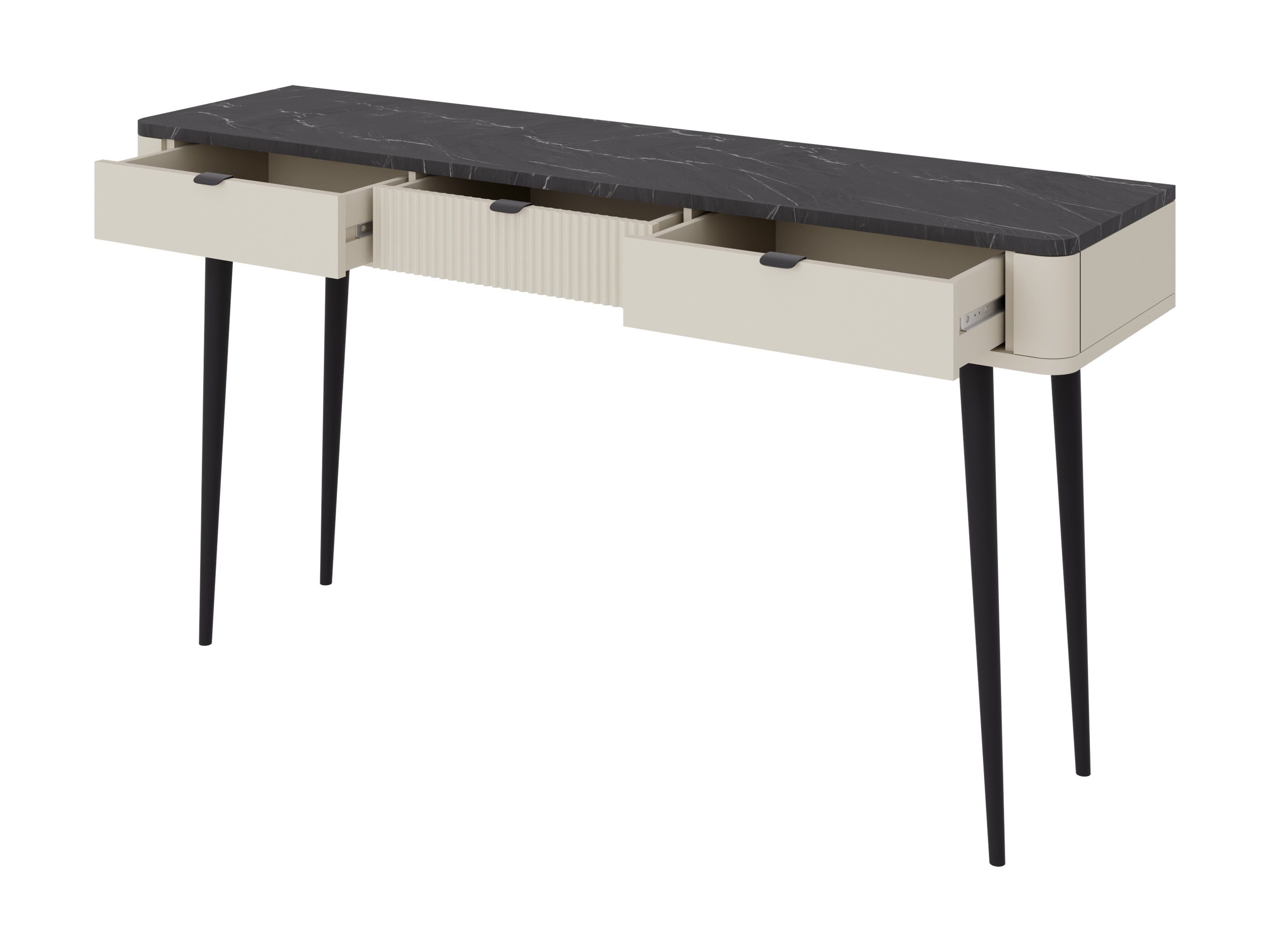 Bürotisch Lufela 114 (Kaschmir + Walnussholzoptik)