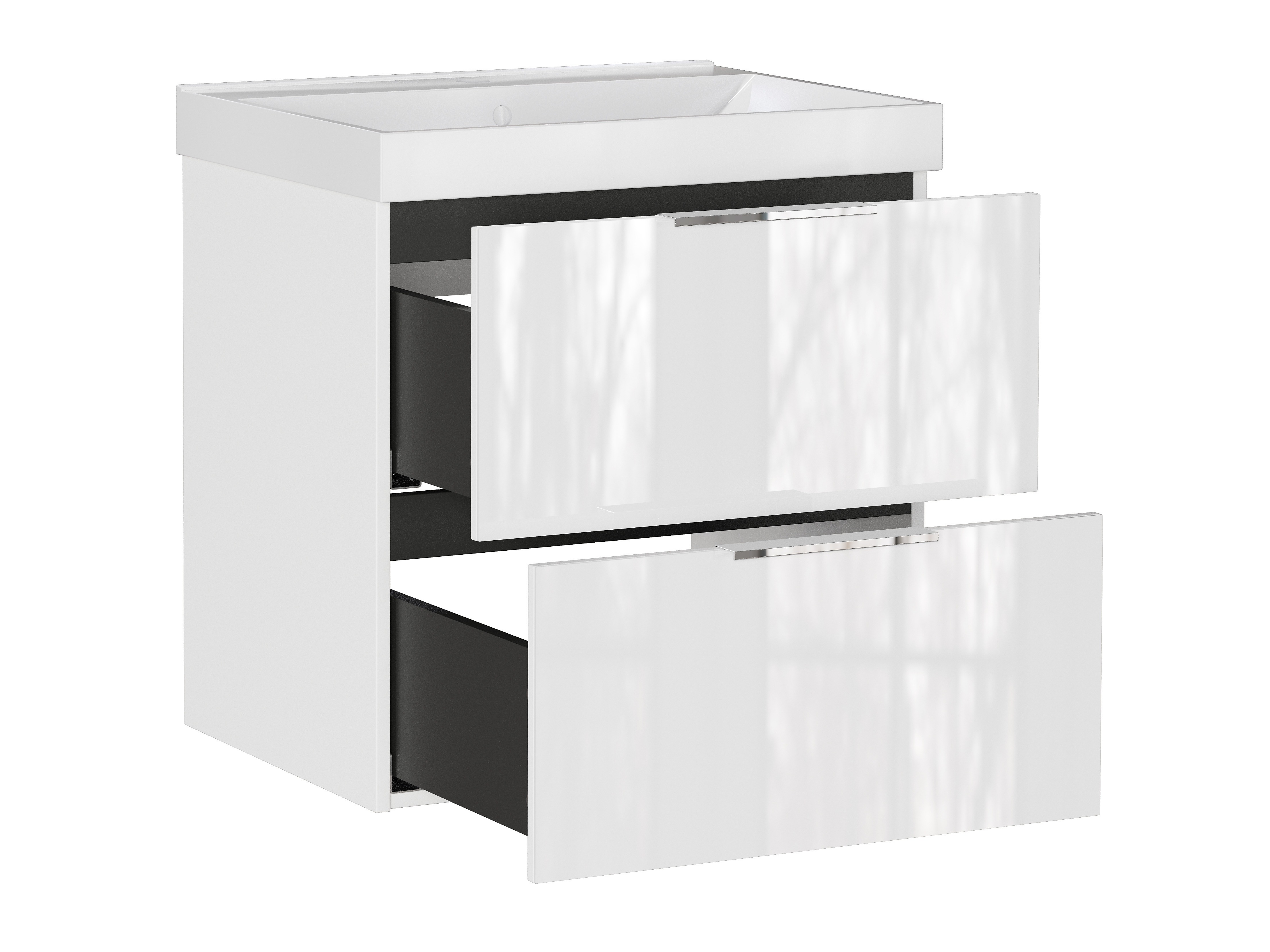 Hängeschrank für Waschbecken Sacramento 527 (Weiß glänzend)