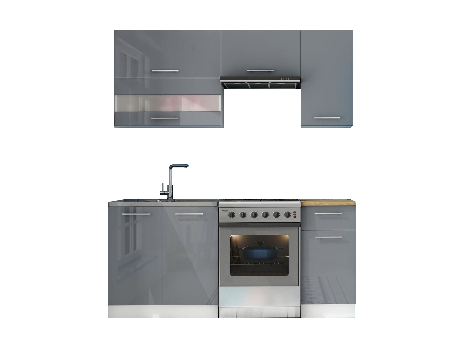 Modulares Küchenset Tiffa Grey 100