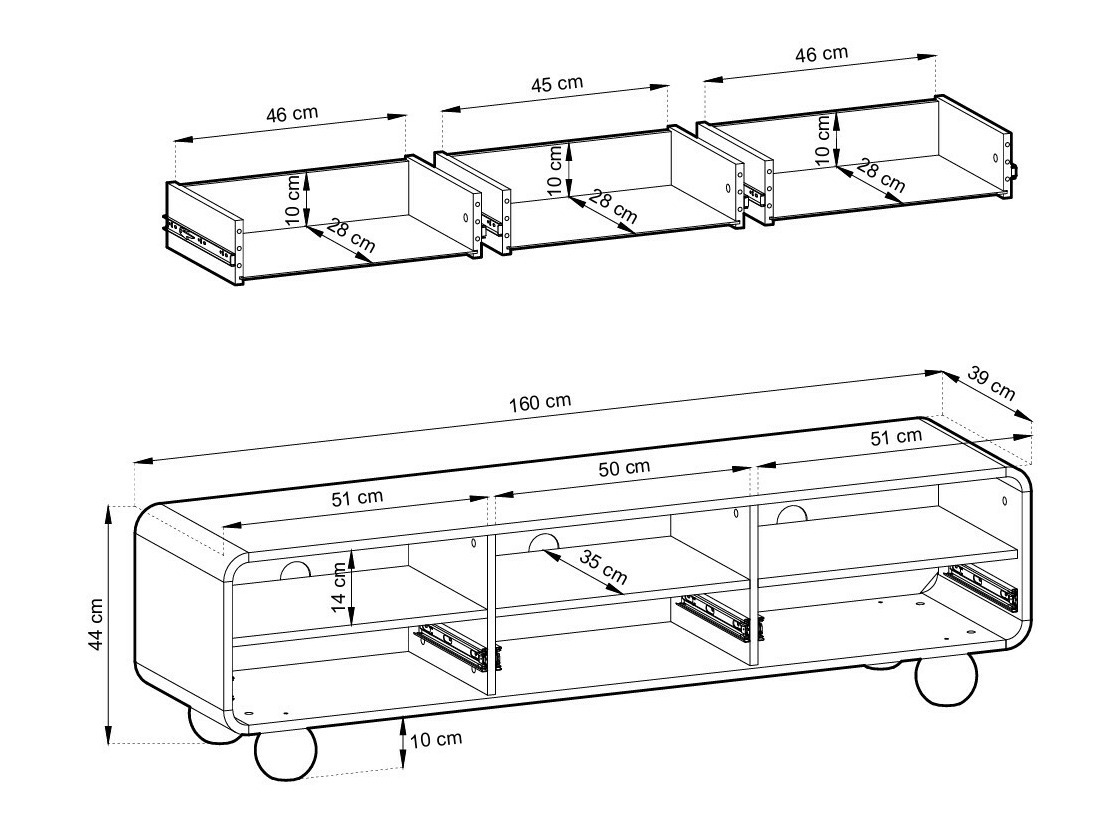 TV-Möbel Vendori 100