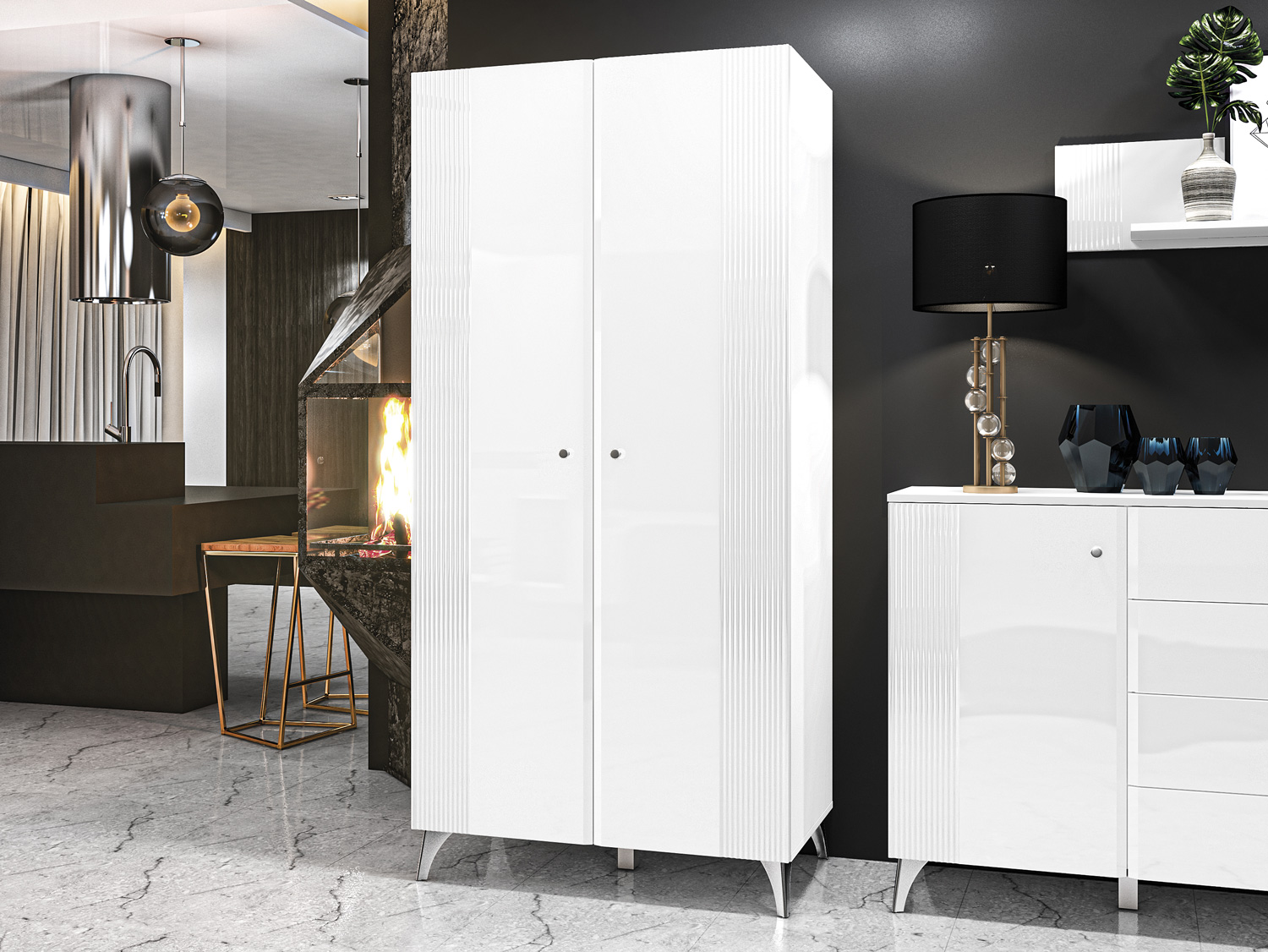 Kleiderschrank Fivfloi 100