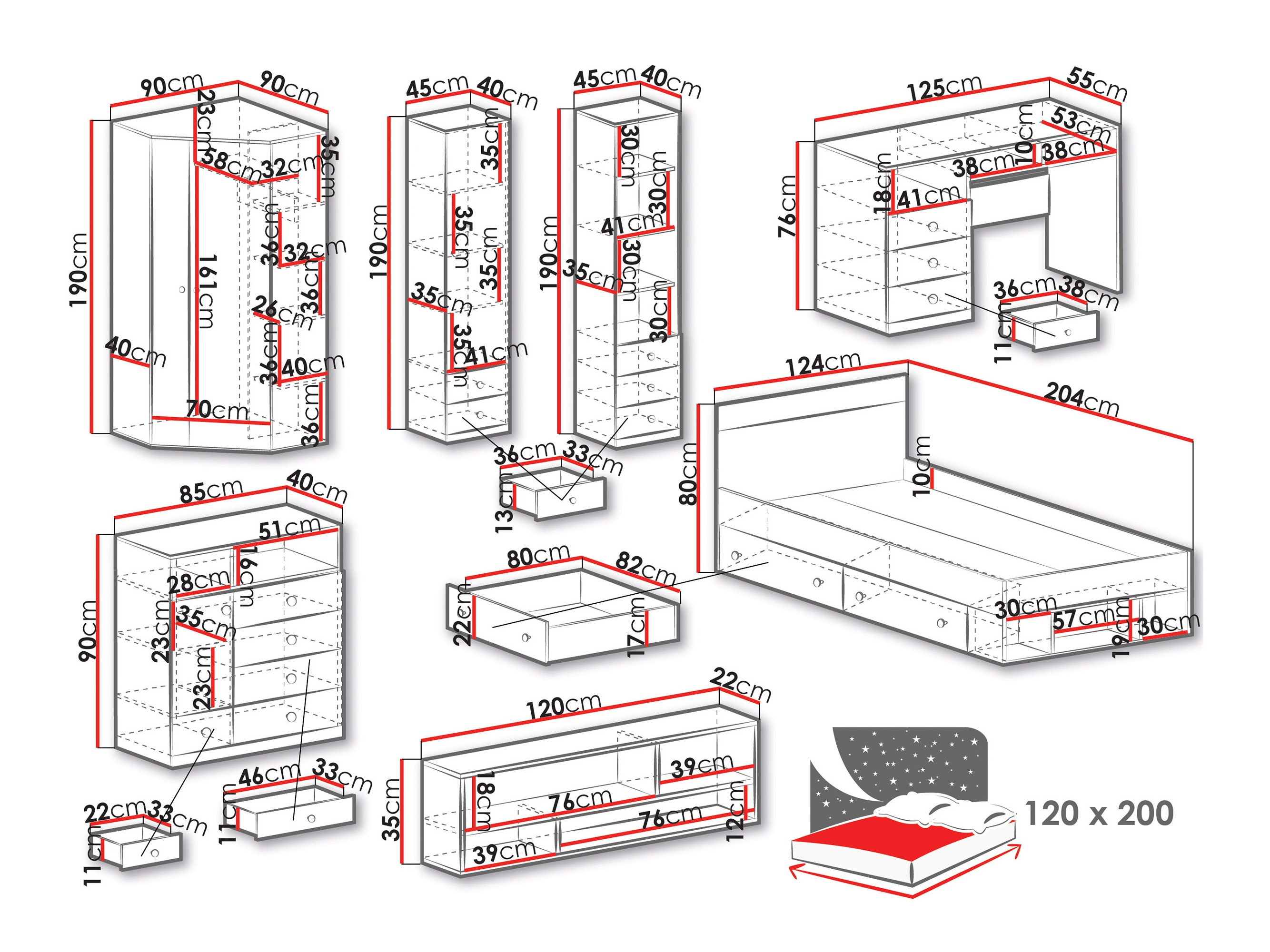 Möbel-Set Tesmonu 119