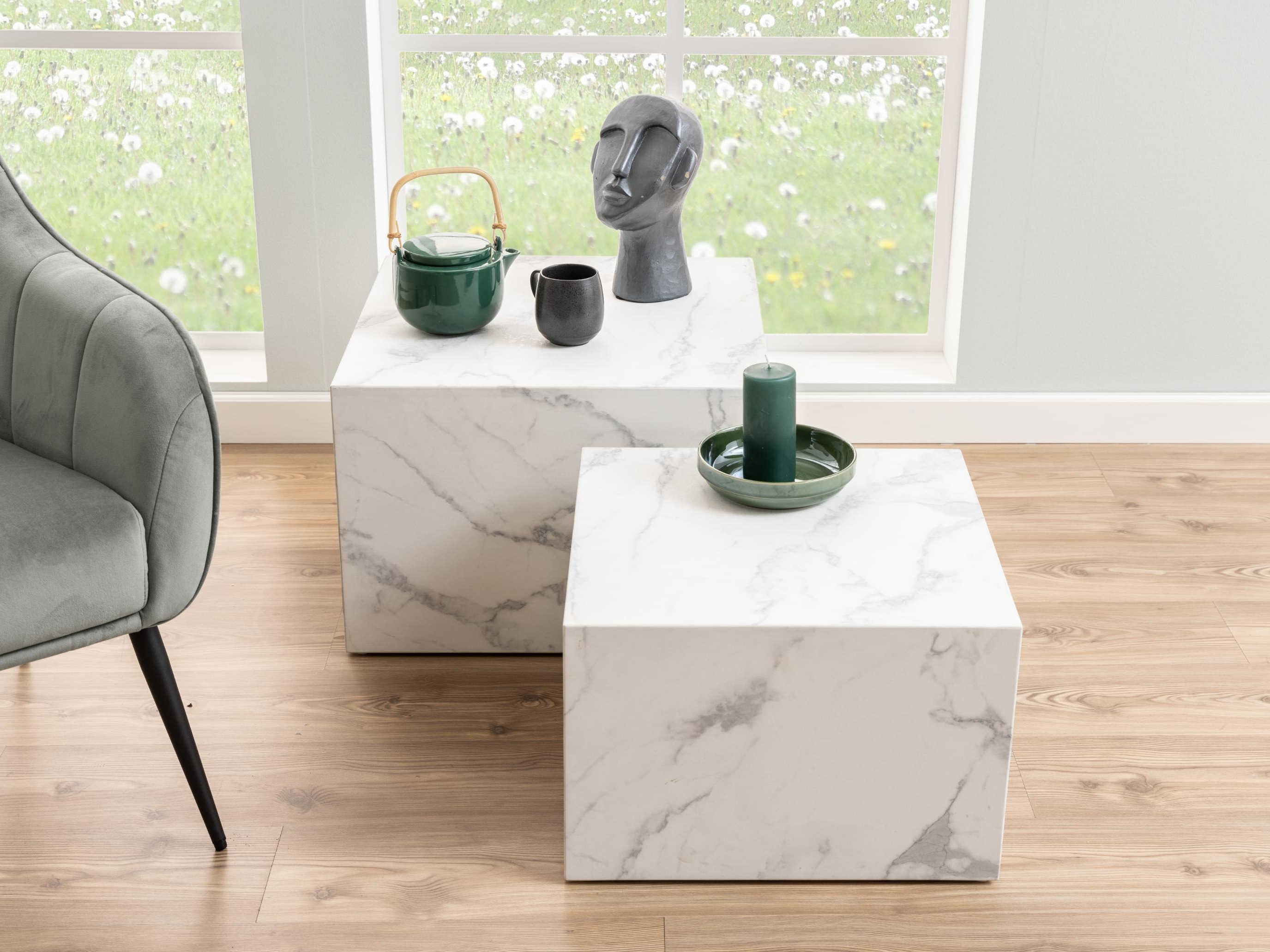 Couchtischset Norsica 603 (Weißer Marmor)