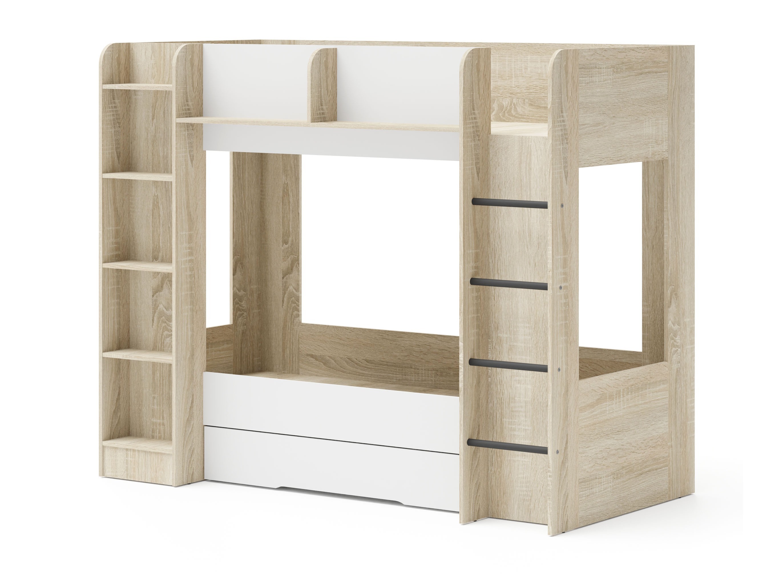 Kinderzimmer-Set Elitenu 104 (Sonoma Eichenholzoptik + Weiß)