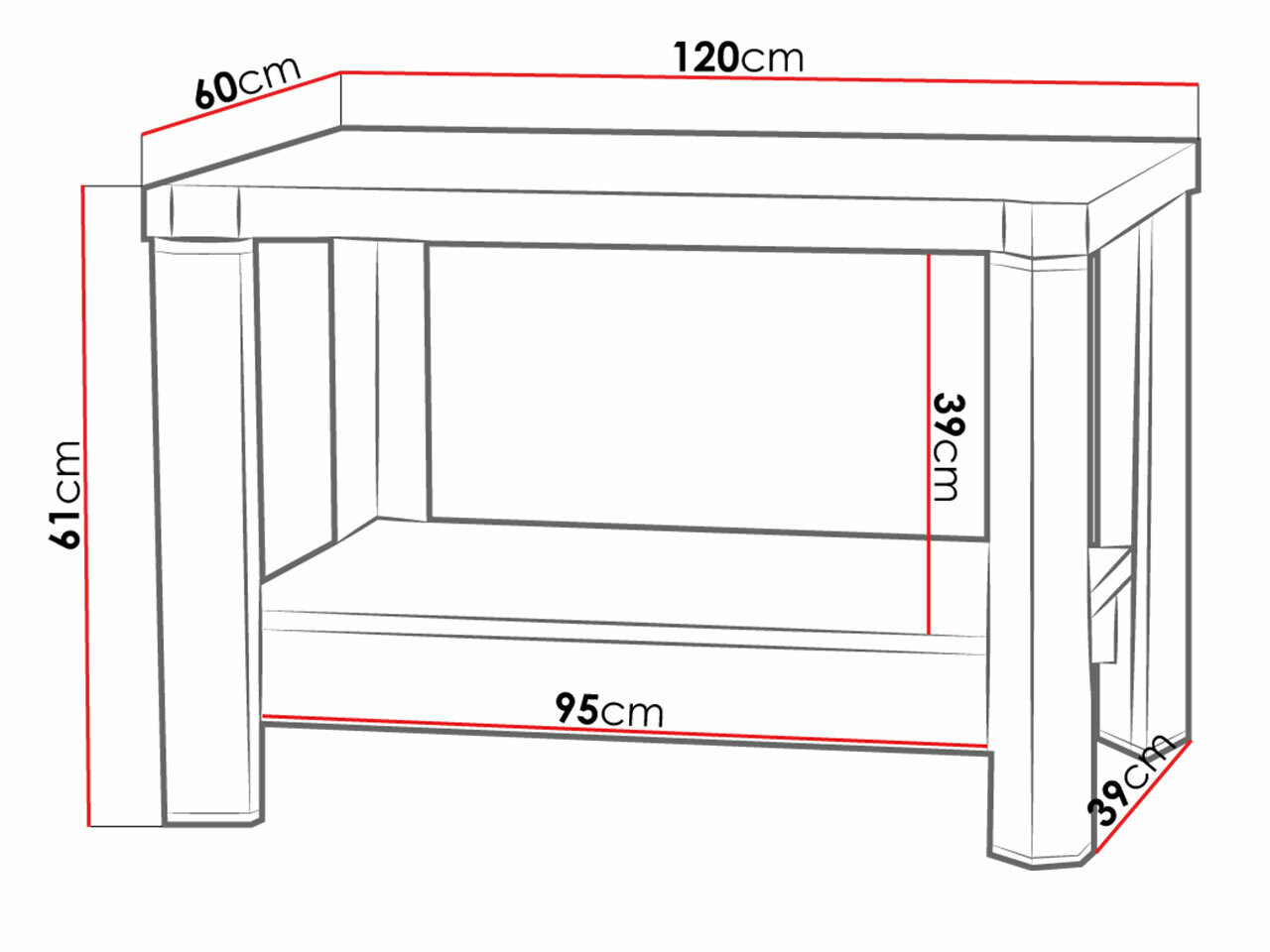 Couchtisch Lorelie 114 (Trüffel eichenholzoptik)