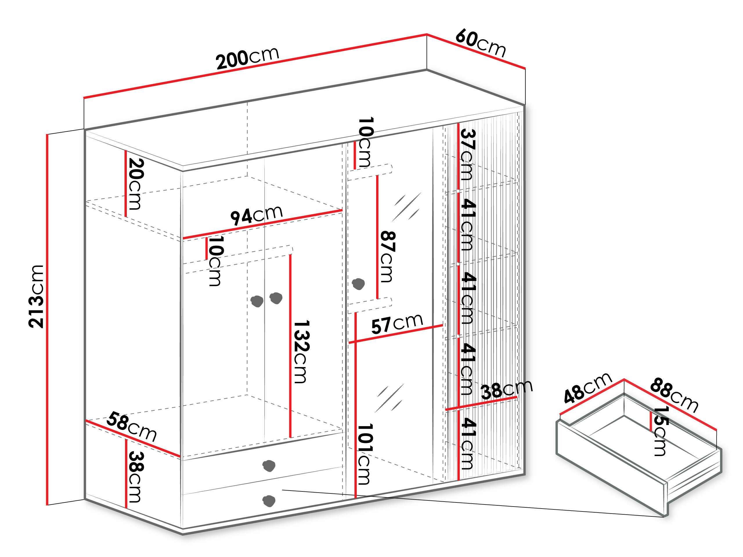 Kleiderschrank Venmava 114