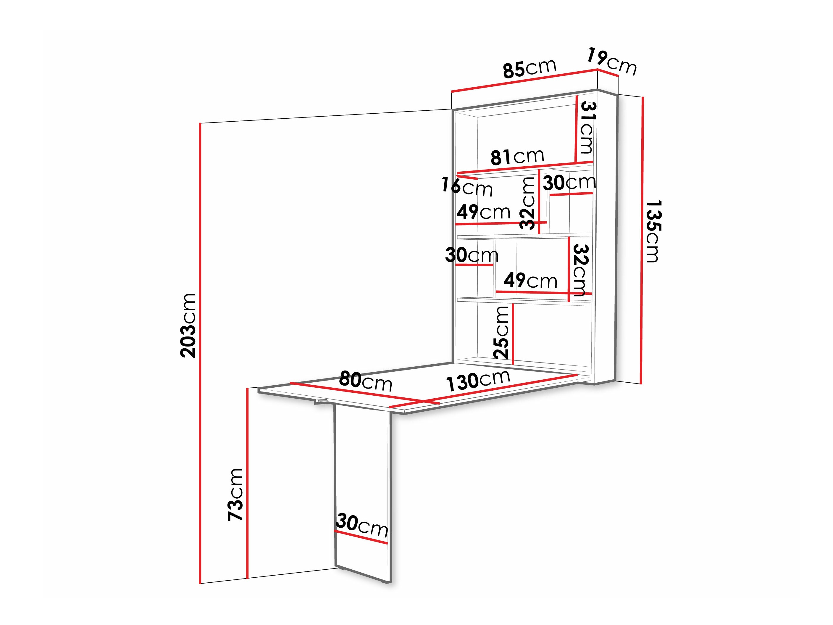 Tisch Buch Hartford 428 (Schwarz + Wotan Eiche)
