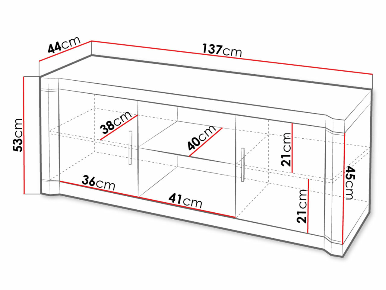 TV-Möbel Lorelie 111 (Trüffel eichenholzoptik)