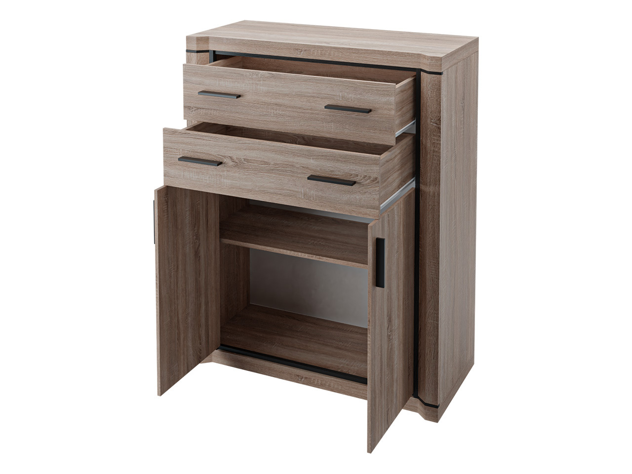 Wohnzimmer-Sets Lorelie 124 (Trüffel eichenholzoptik)