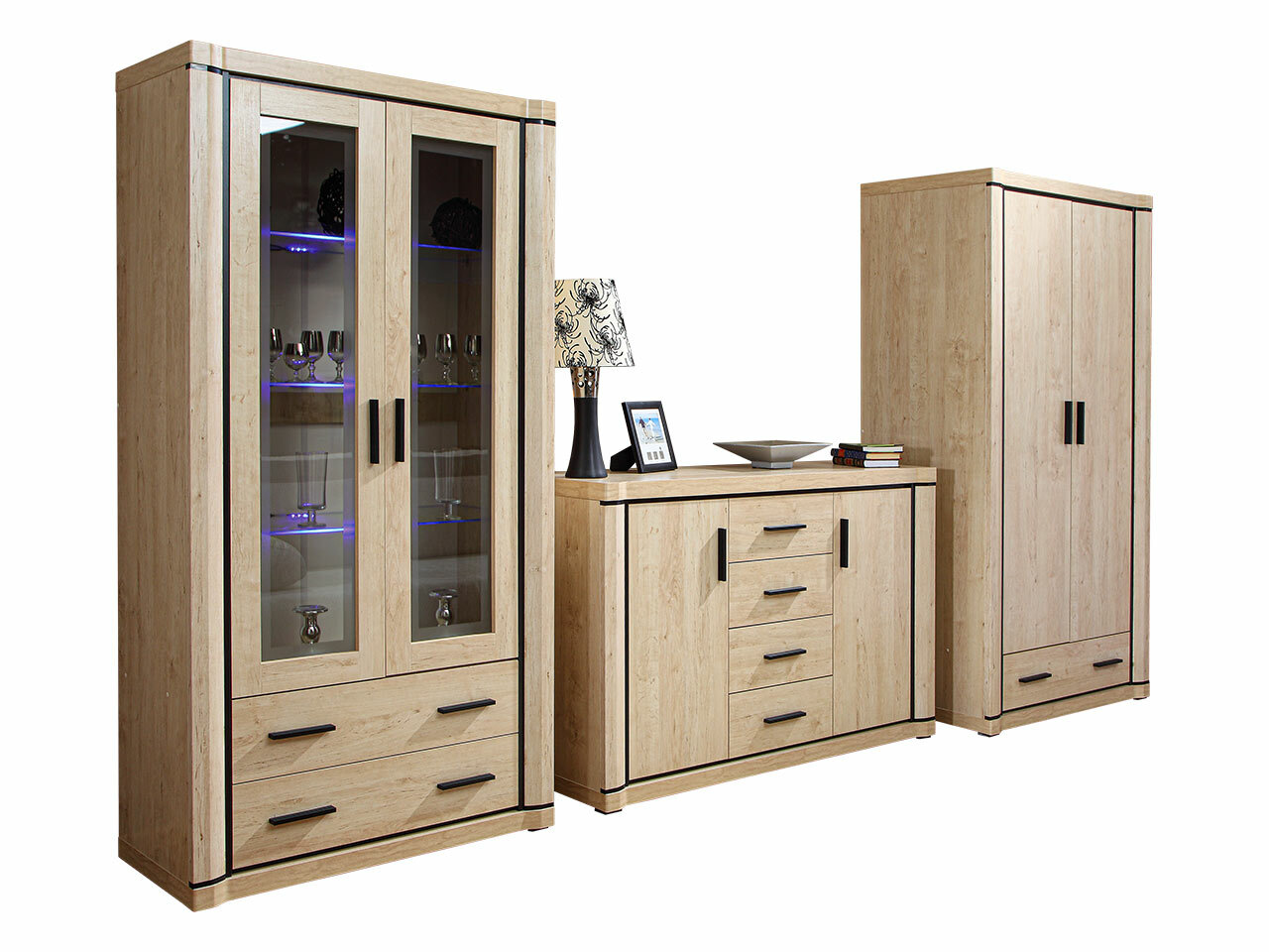 Wohnzimmer-Sets Lorelie 125 (Sonoma Eichenholzoptik)