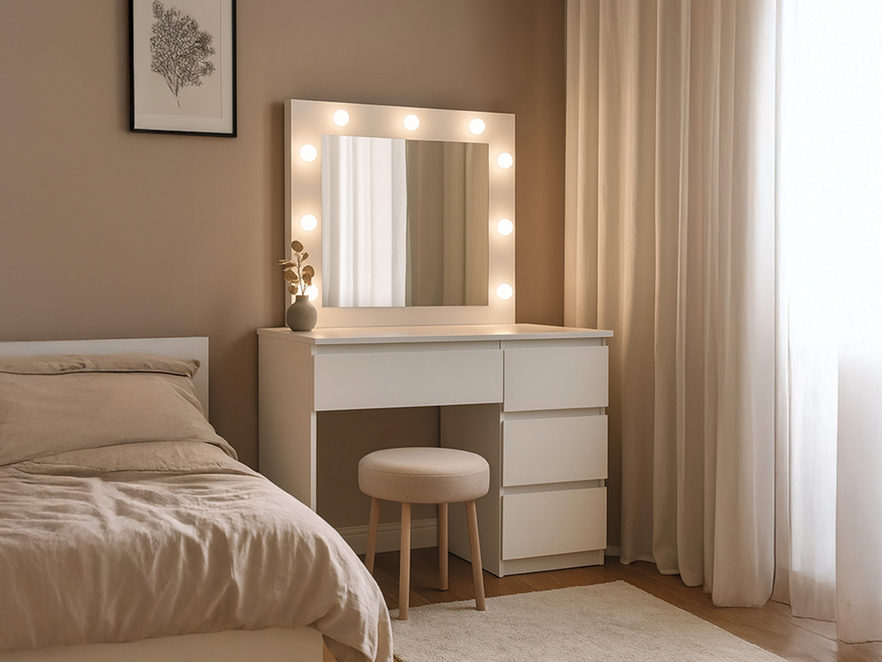 Schminktisch Murrieta 194 (Weiß)