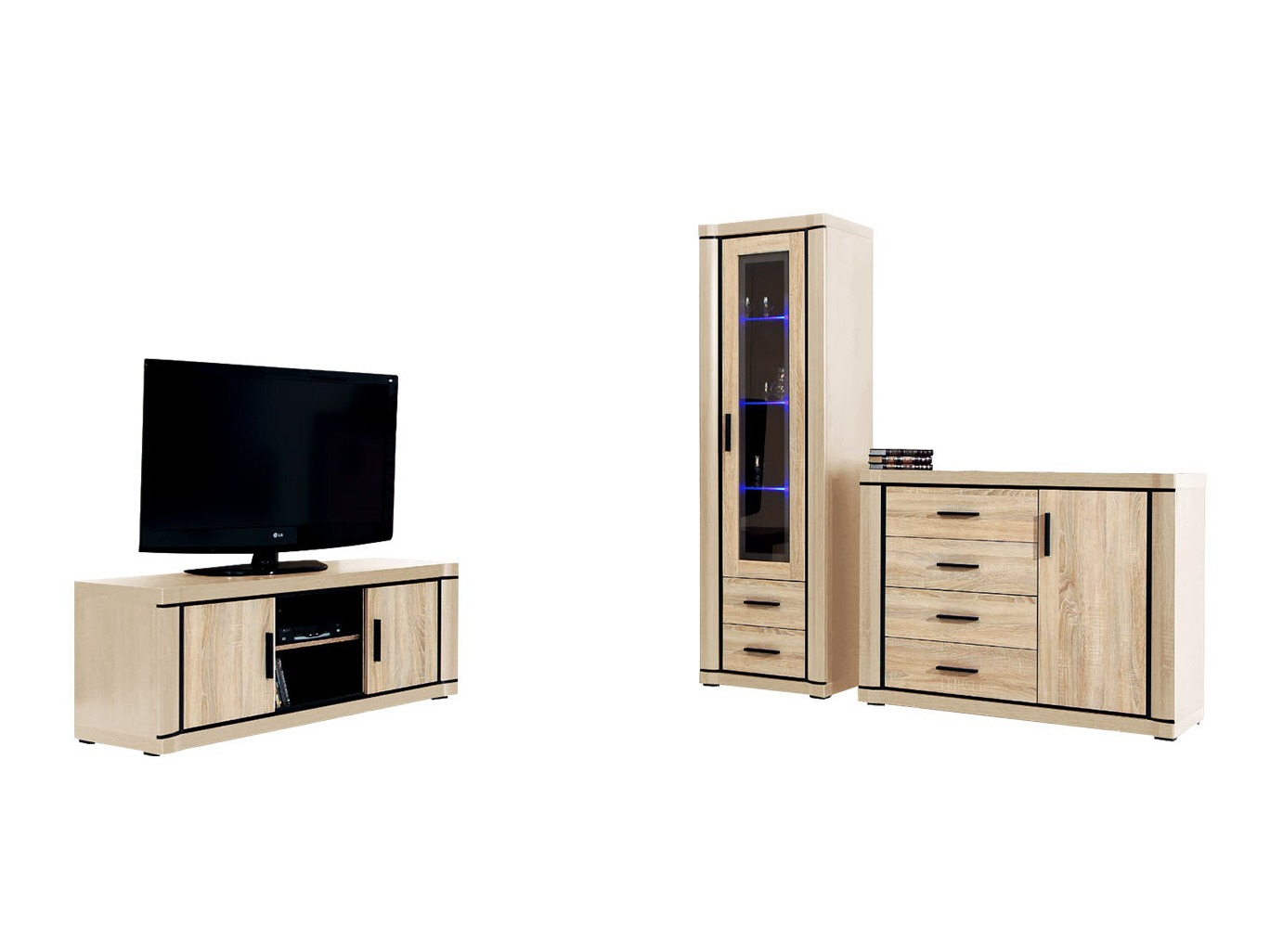 Wohnzimmer-Sets Lorelie 122 (Sonoma Eichenholzoptik)