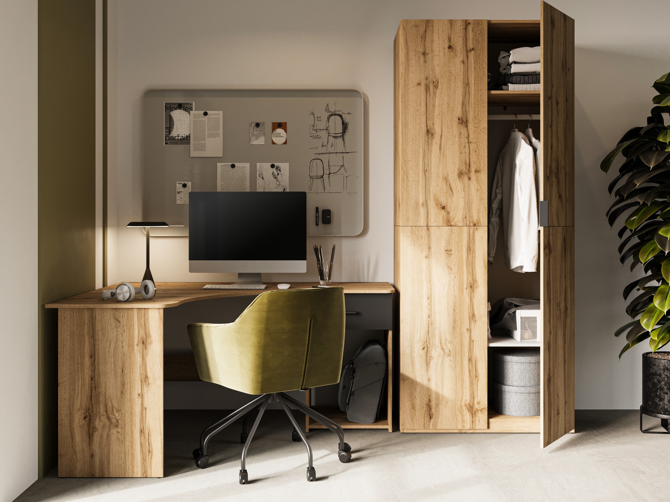 Kleiderschrank Austin 387 (Wotan Eiche)