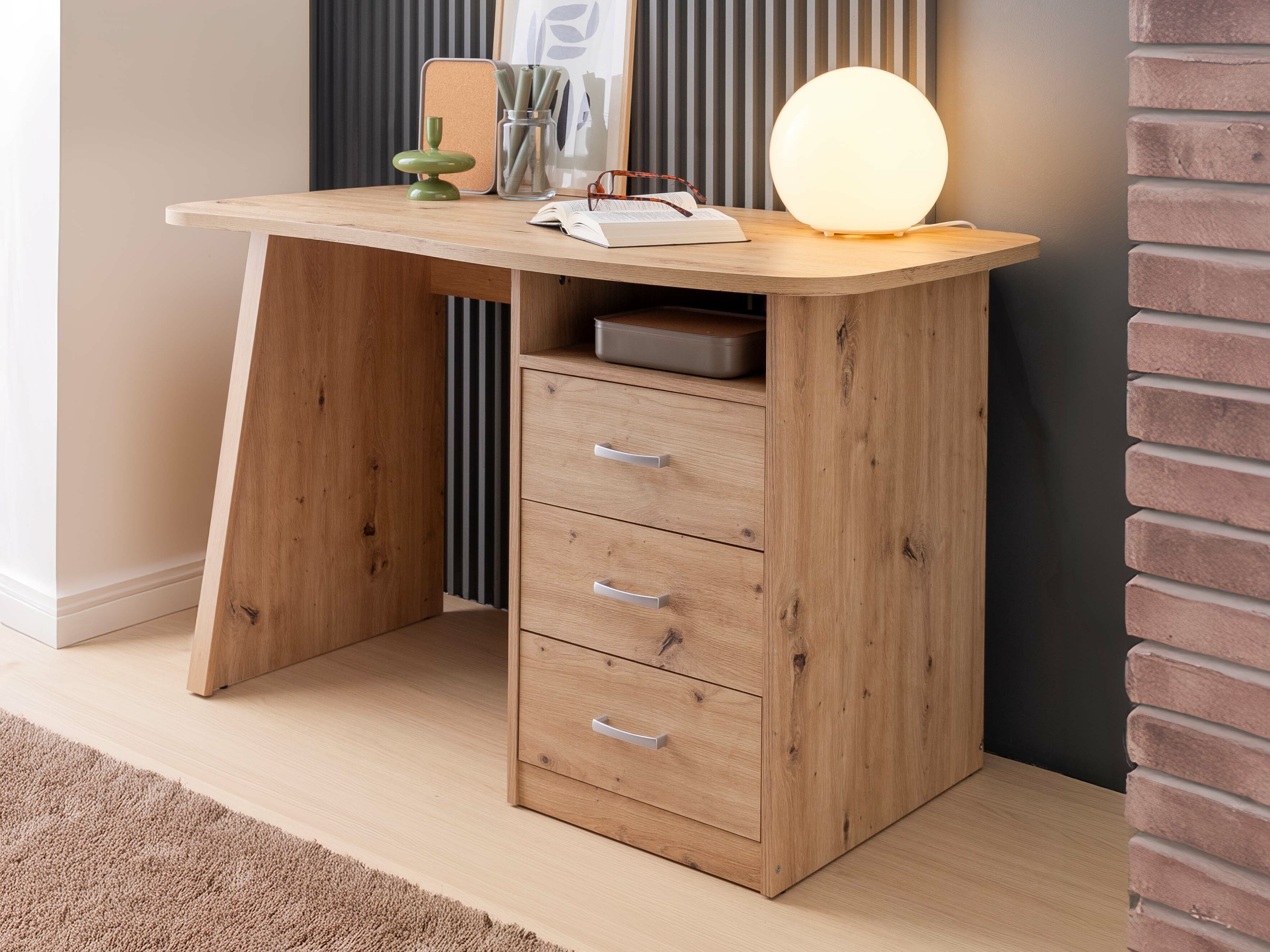 Bürotisch Ontario 204 (Artisan Eichenholzoptik)