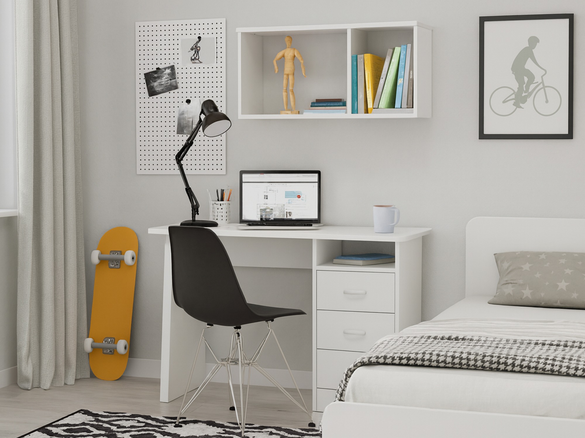 Bürotisch Ontario 204 (Weiß)