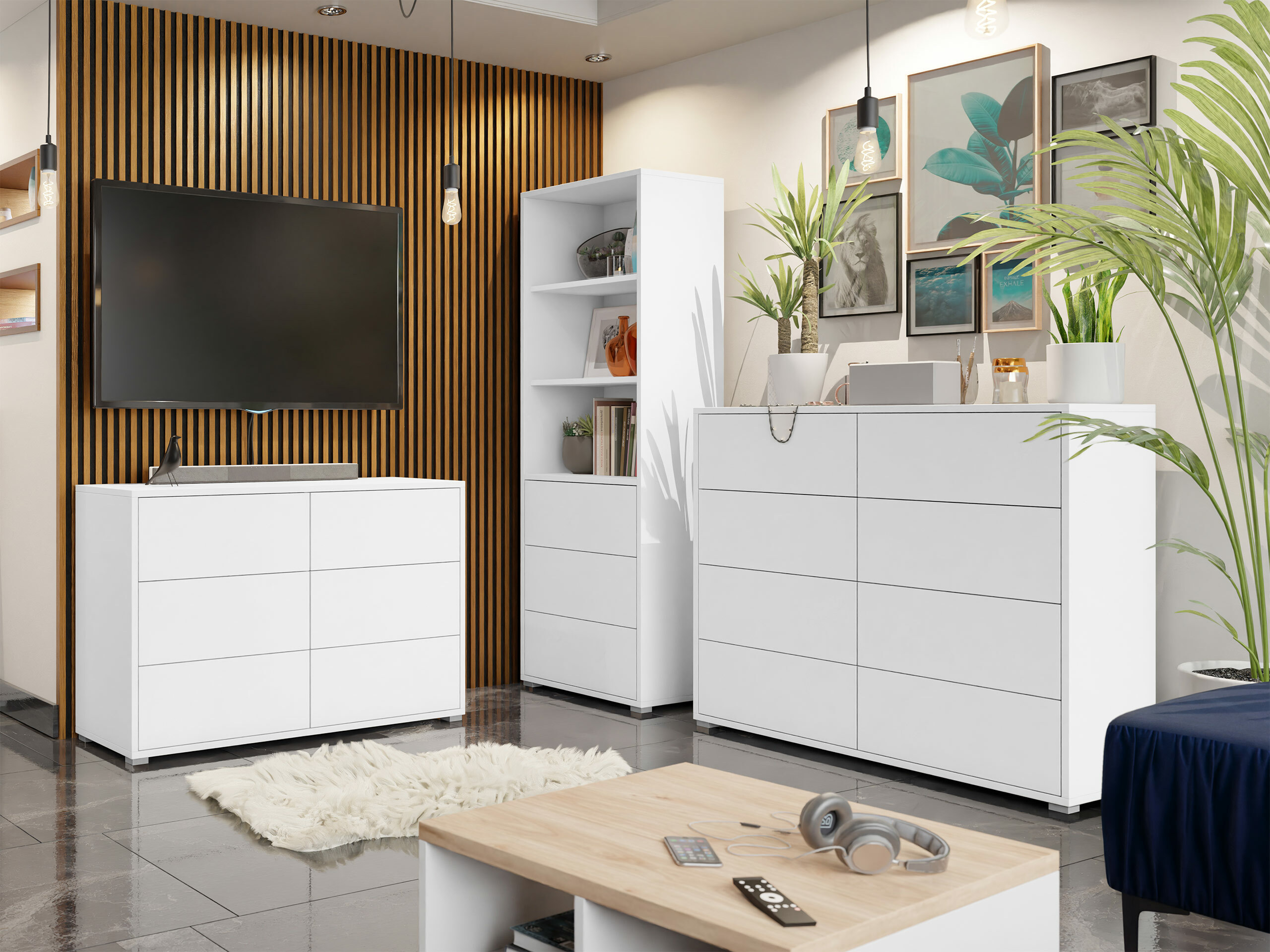 Wohnzimmer-Sets Comfivo Tutela I (Weiß)