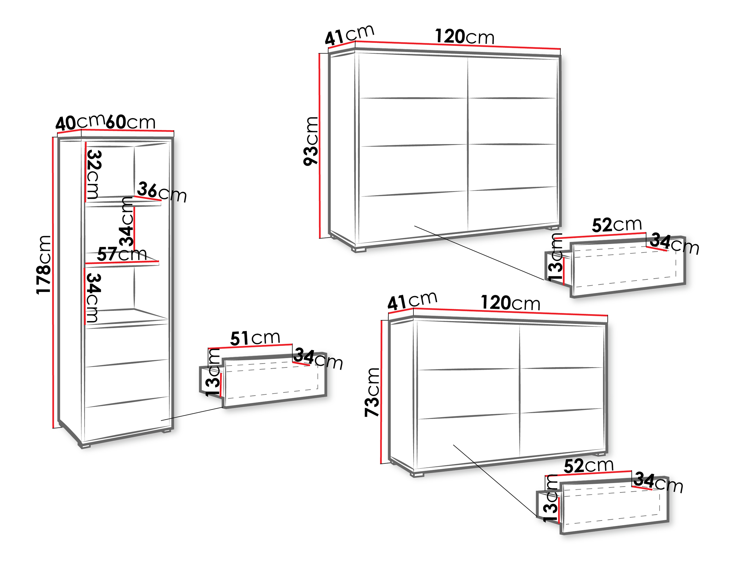 Wohnzimmer-Sets Comfivo Tutela I (Weiß)