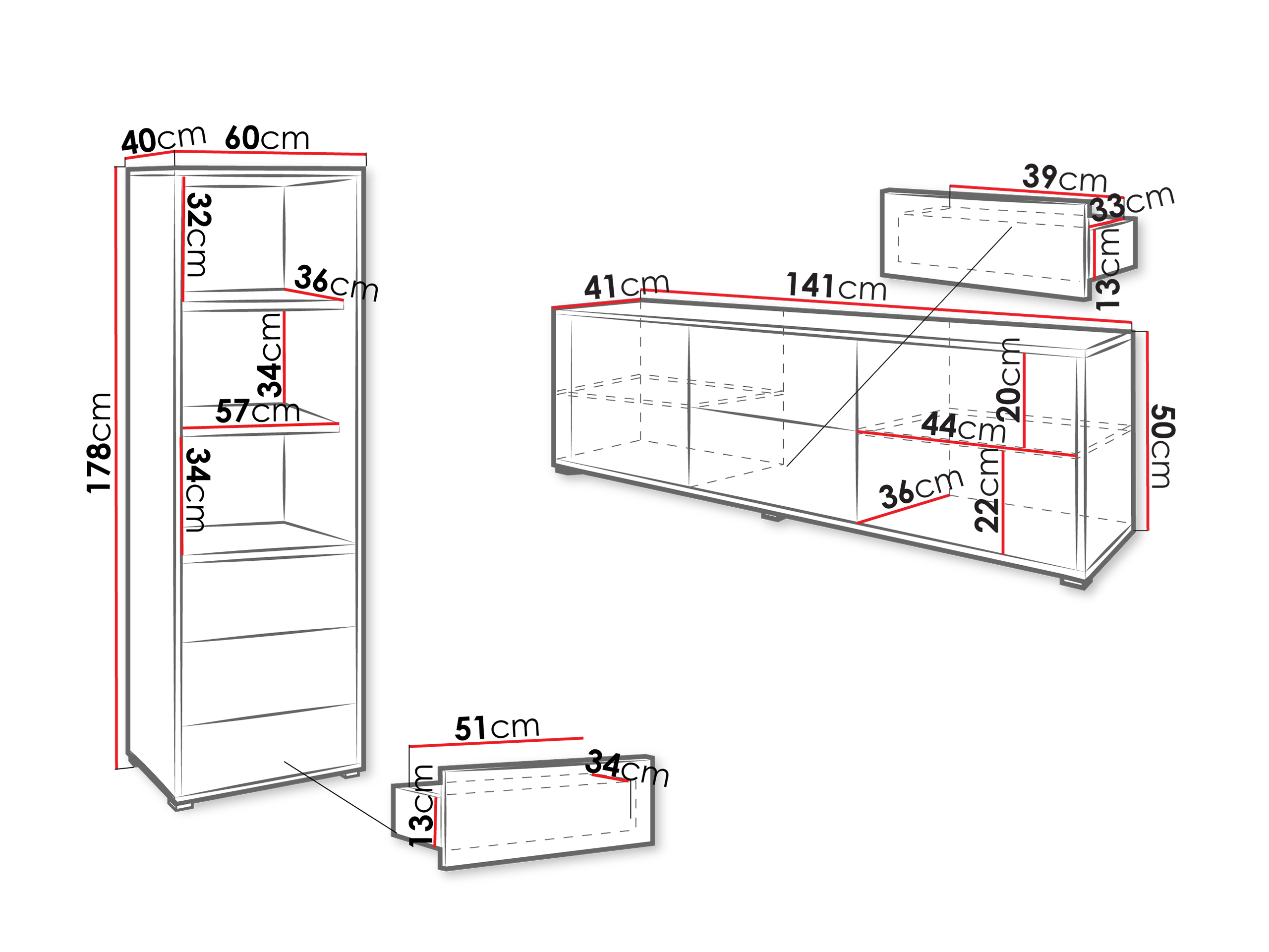 Wohnzimmer-Sets Comfivo Tutela IV (Weiß)