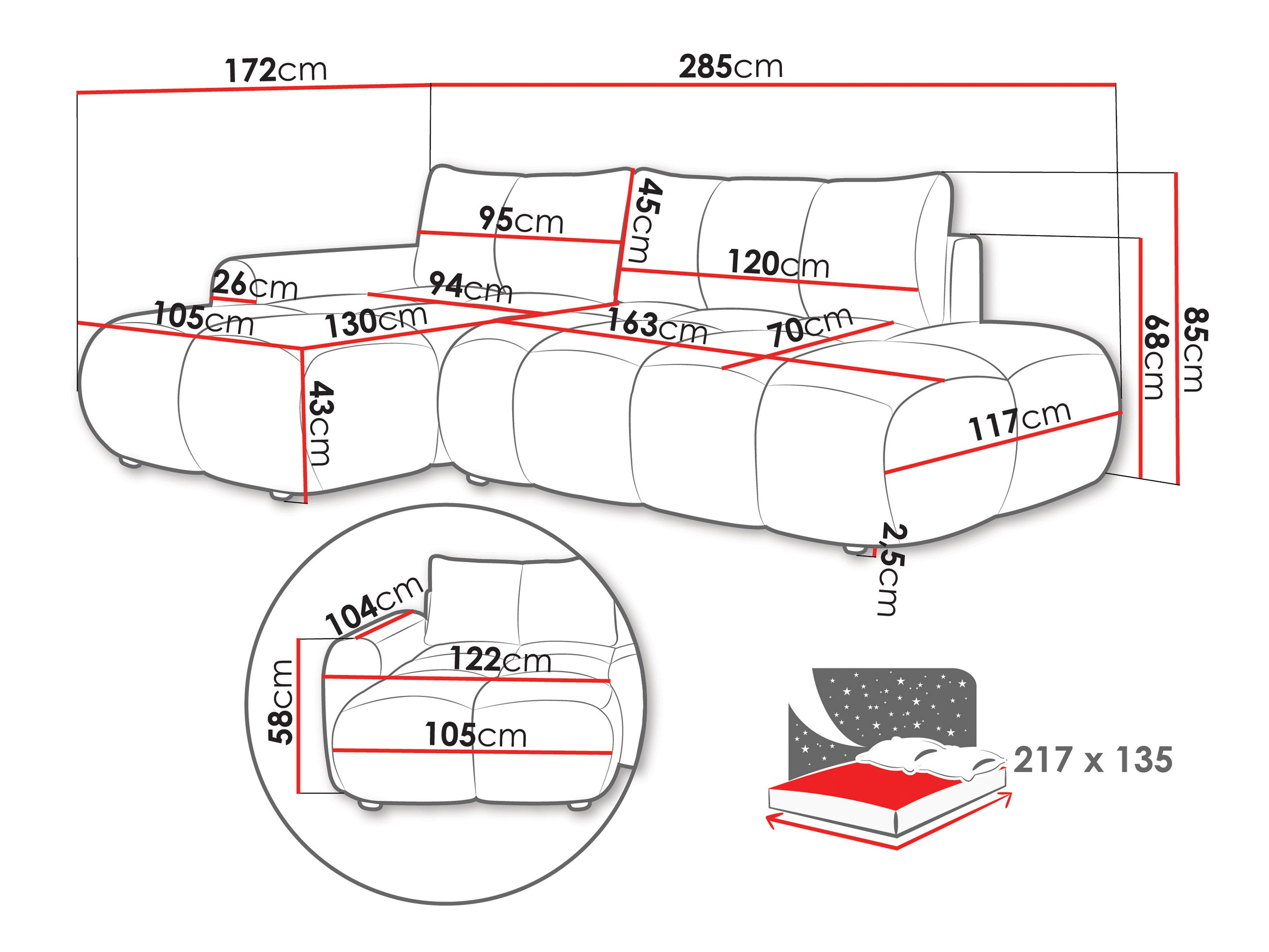 Ecksofa TrendyNest Ansera (Flow 02)
