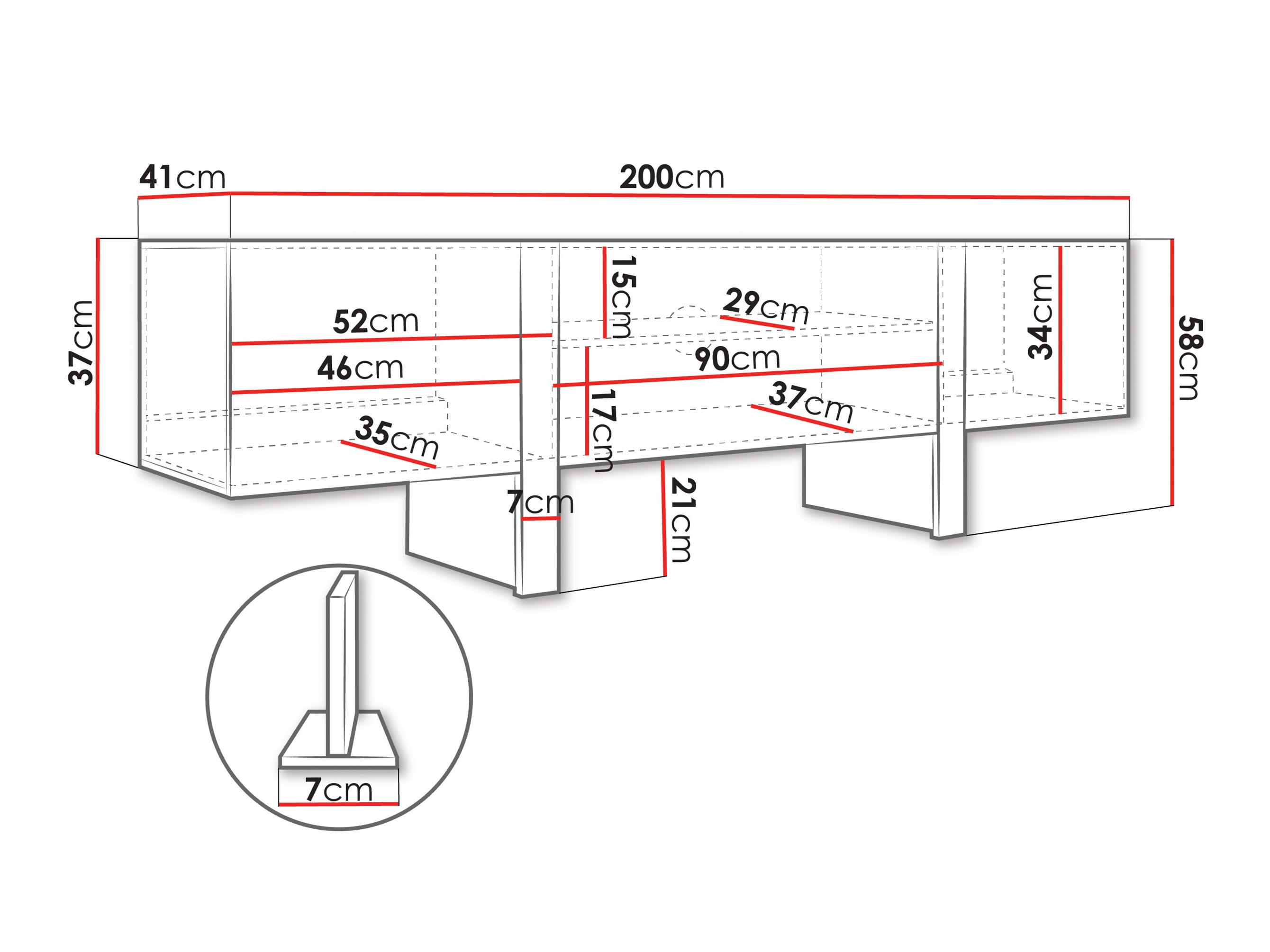 TV-Möbel Sorfloi 100