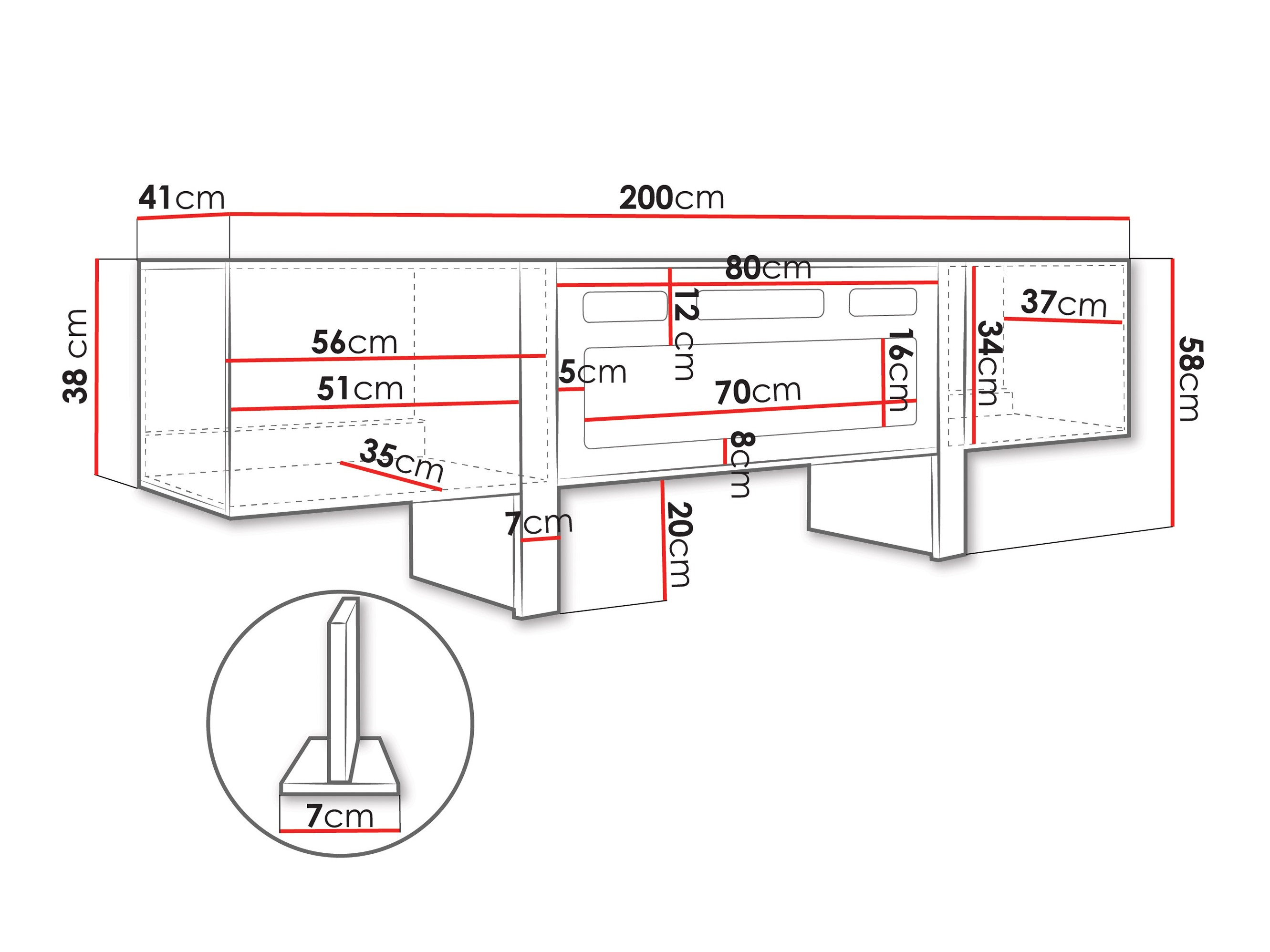 TV-Möbel Sorfloi 103