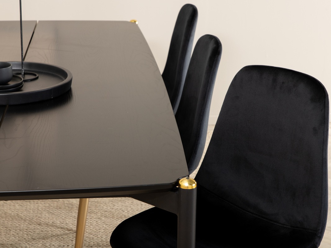 Essgruppe Dallas 5016 (Schwarz + Gold)