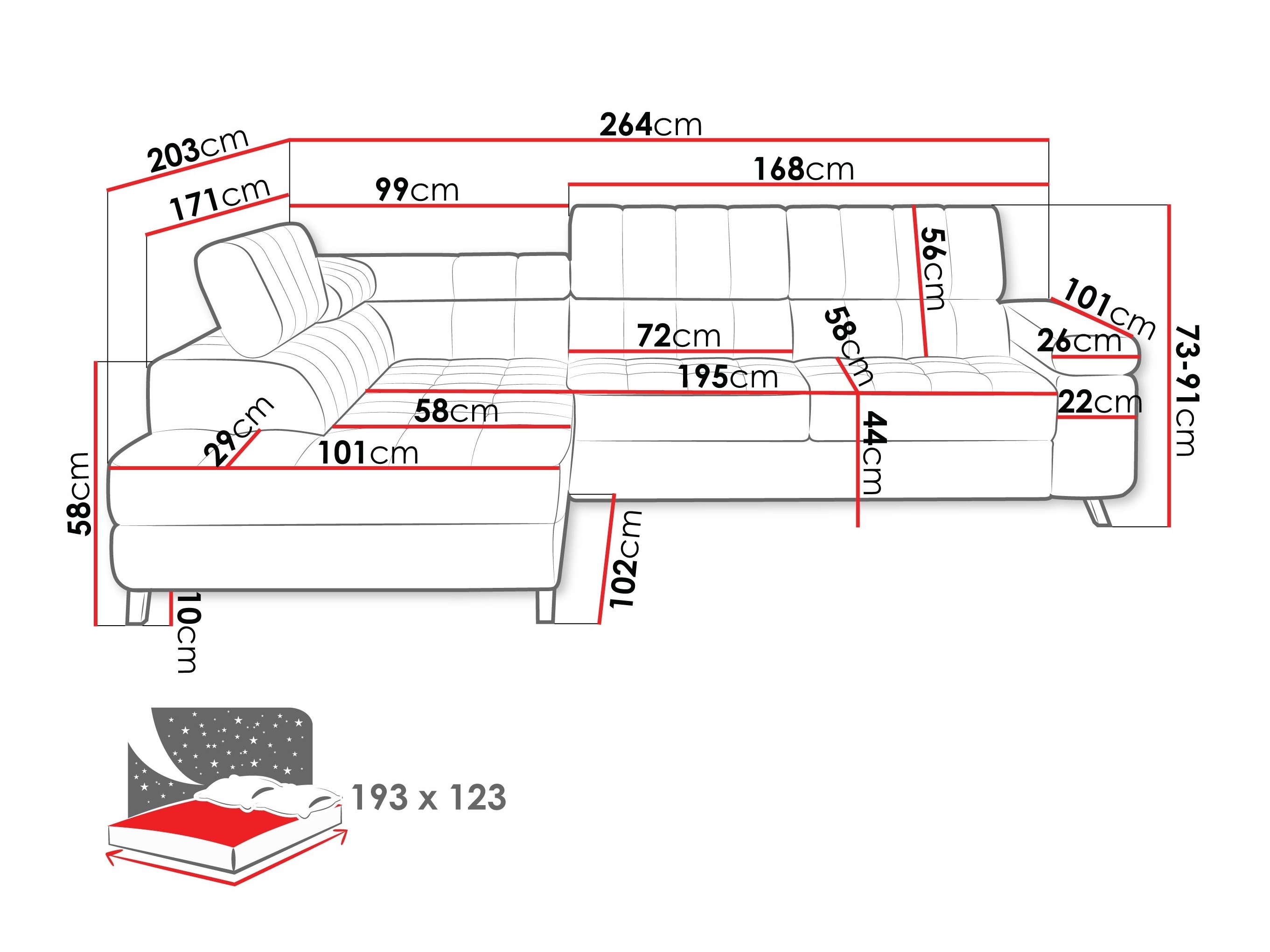Ecksofa Comfivo Agnus (Nazar 225.02)