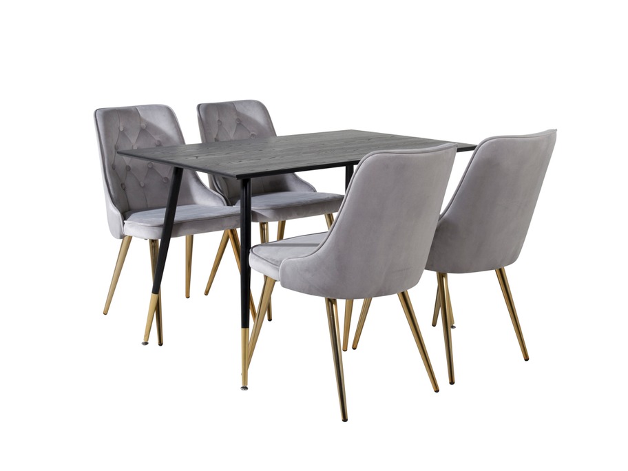 Essgruppe Dallas 1673 (Grau + gold)