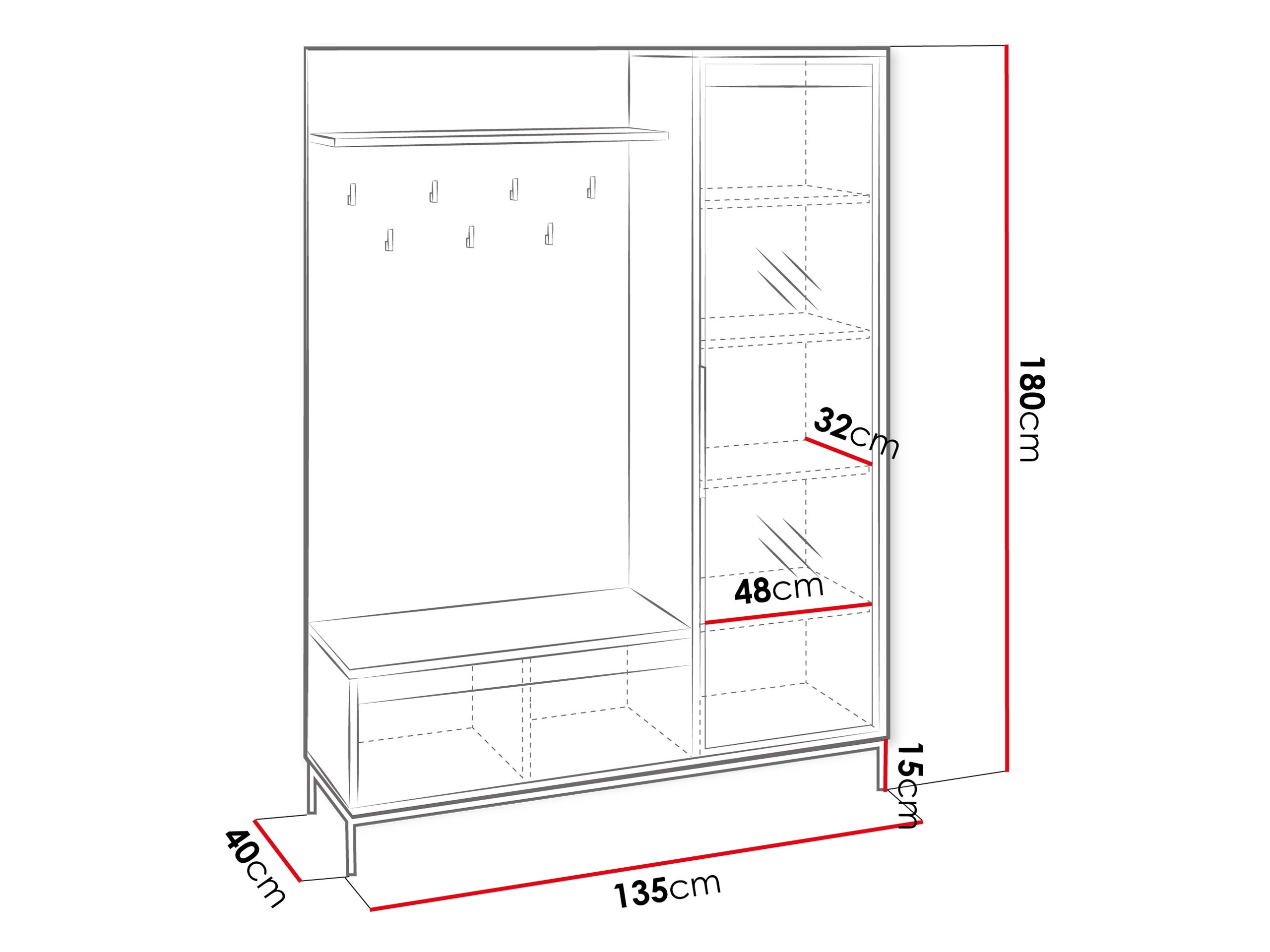 Flurgarnitur Comfivo Delruva (Weiß)