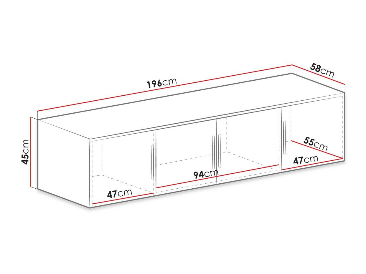 Kleiderschrank Dortivu I (Wellington Eichenholzoptik)