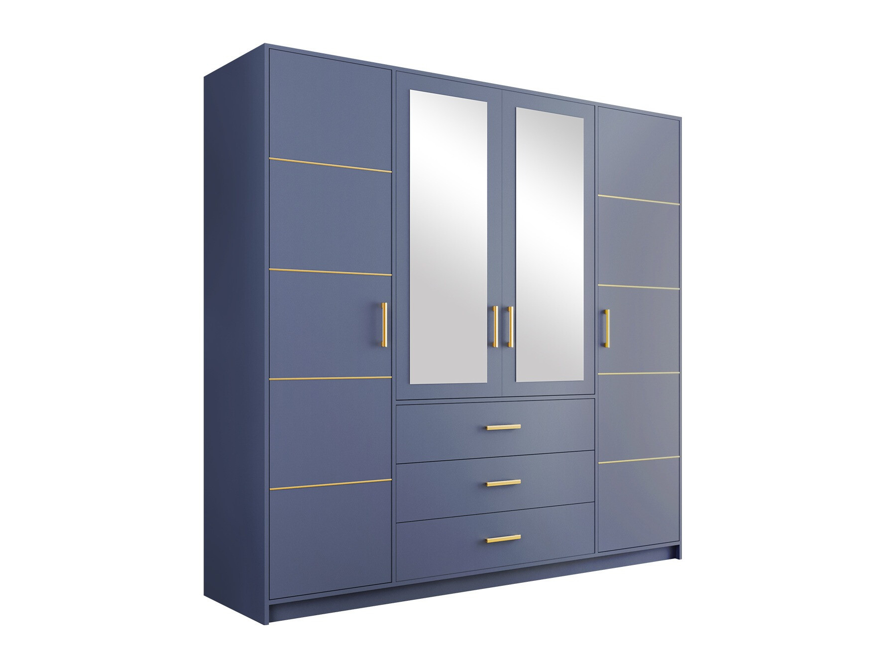 Kleiderschrank Rosa I (Blau)