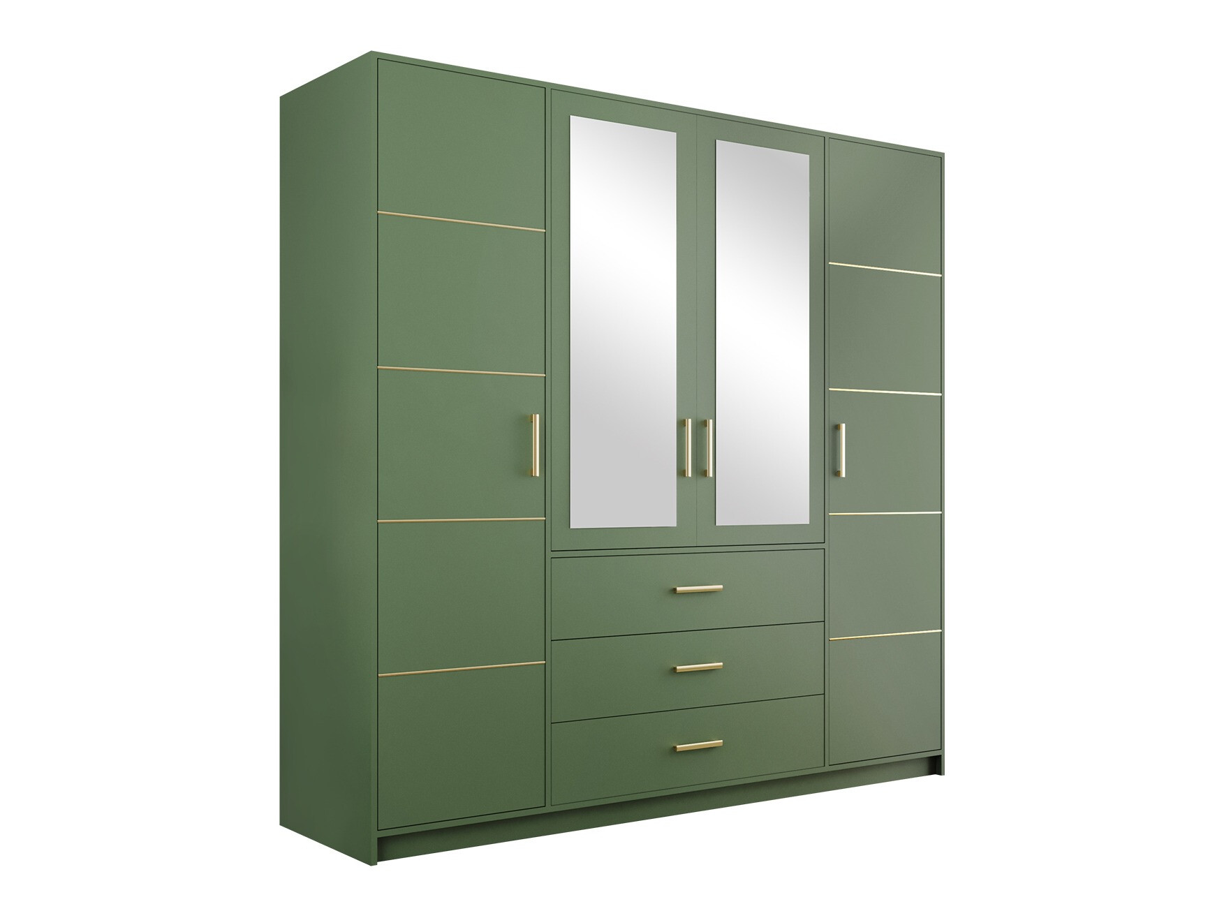 Kleiderschrank Rosa I (Grün)