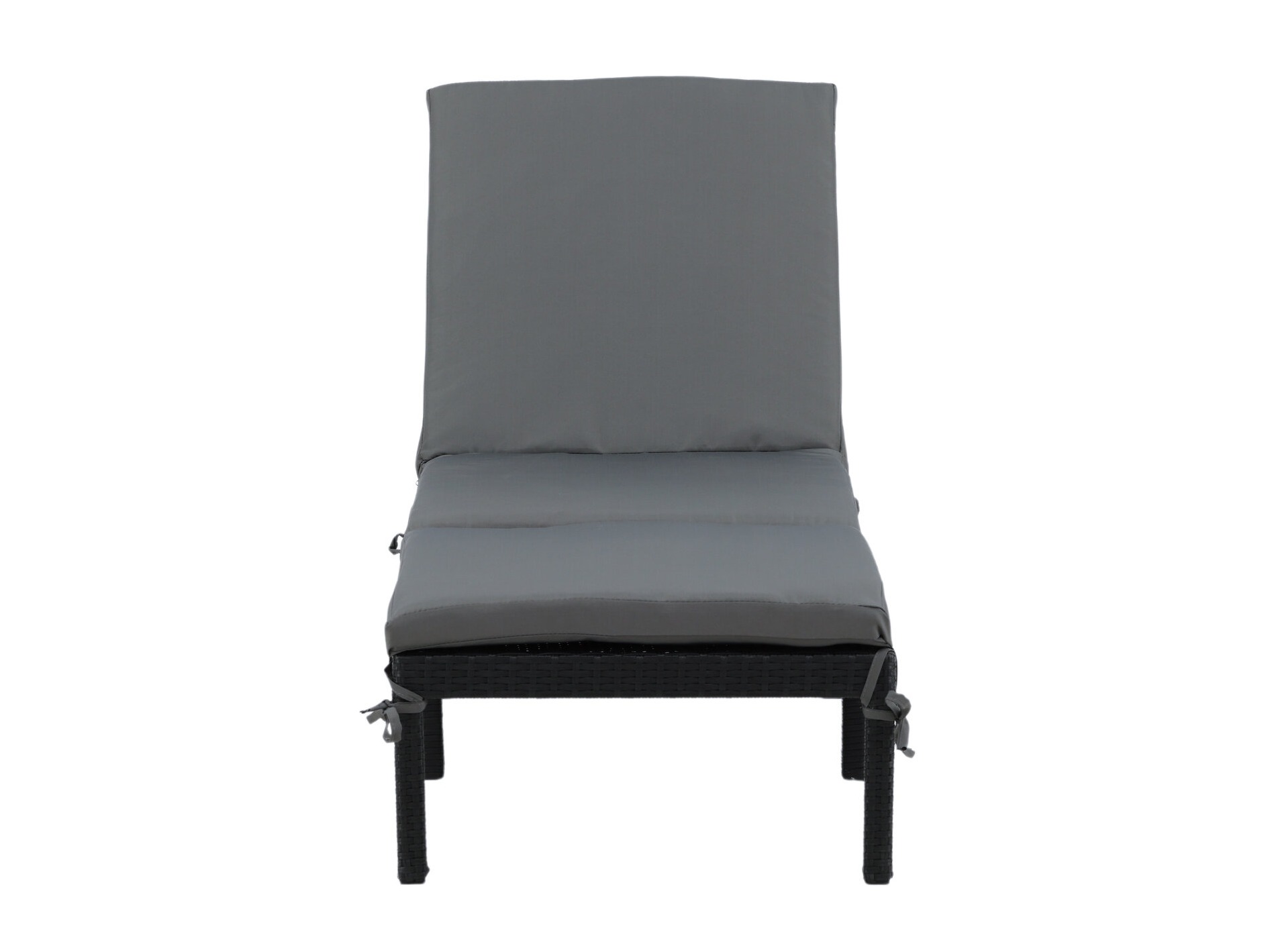 Garten-Loungesessel Dallas 904 (Schwarz + Grau)