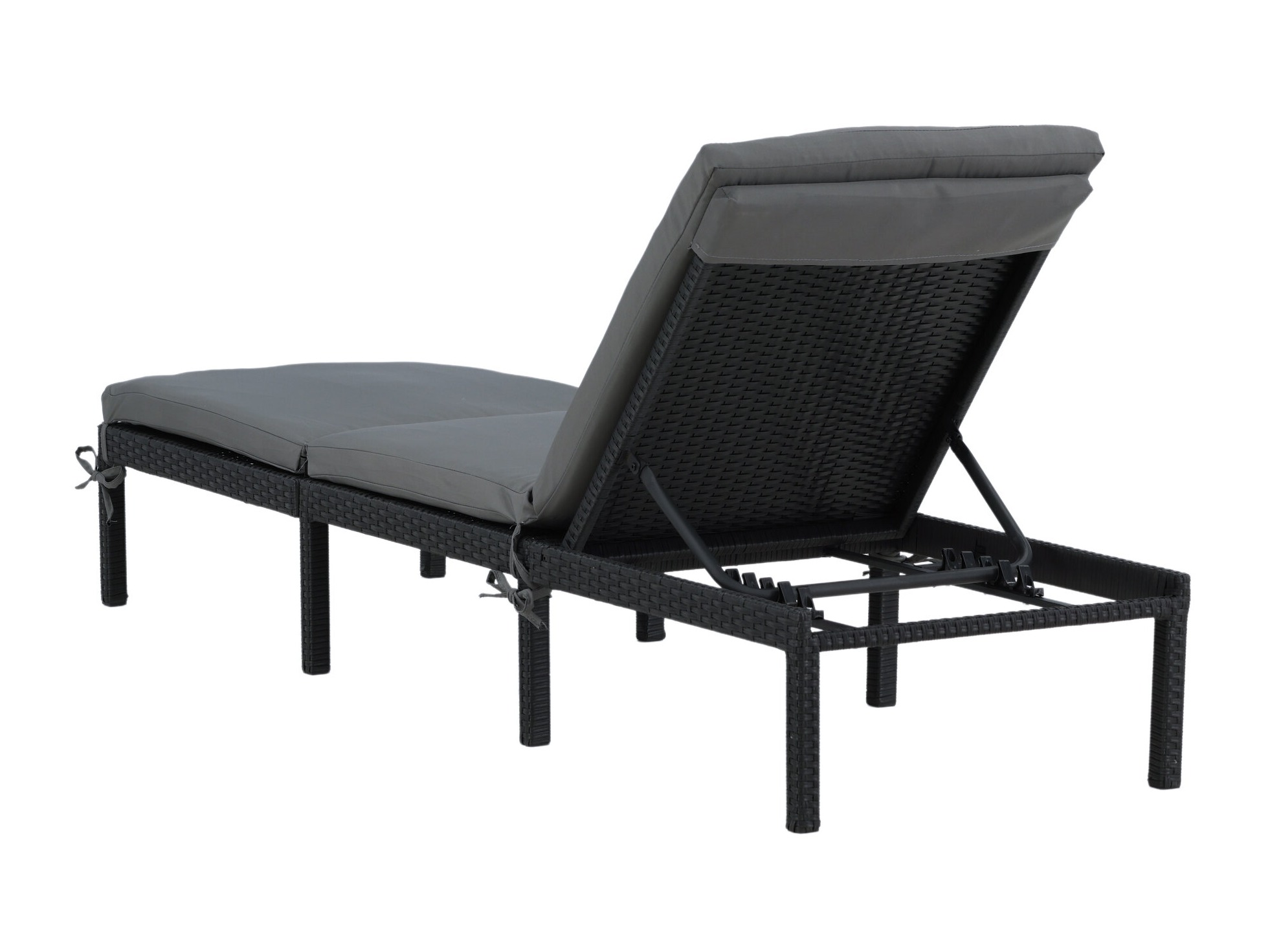 Garten-Loungesessel Dallas 904 (Schwarz + Grau)