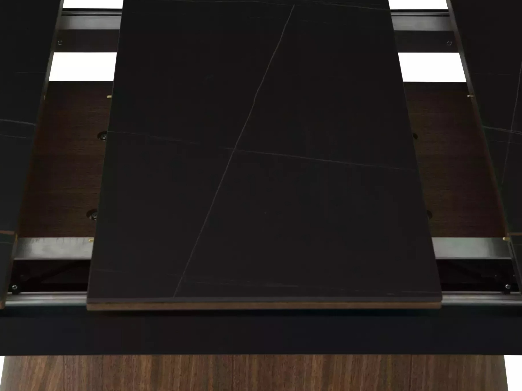 Tisch Detroit 932 (Schwarz + Walnussholzoptik)