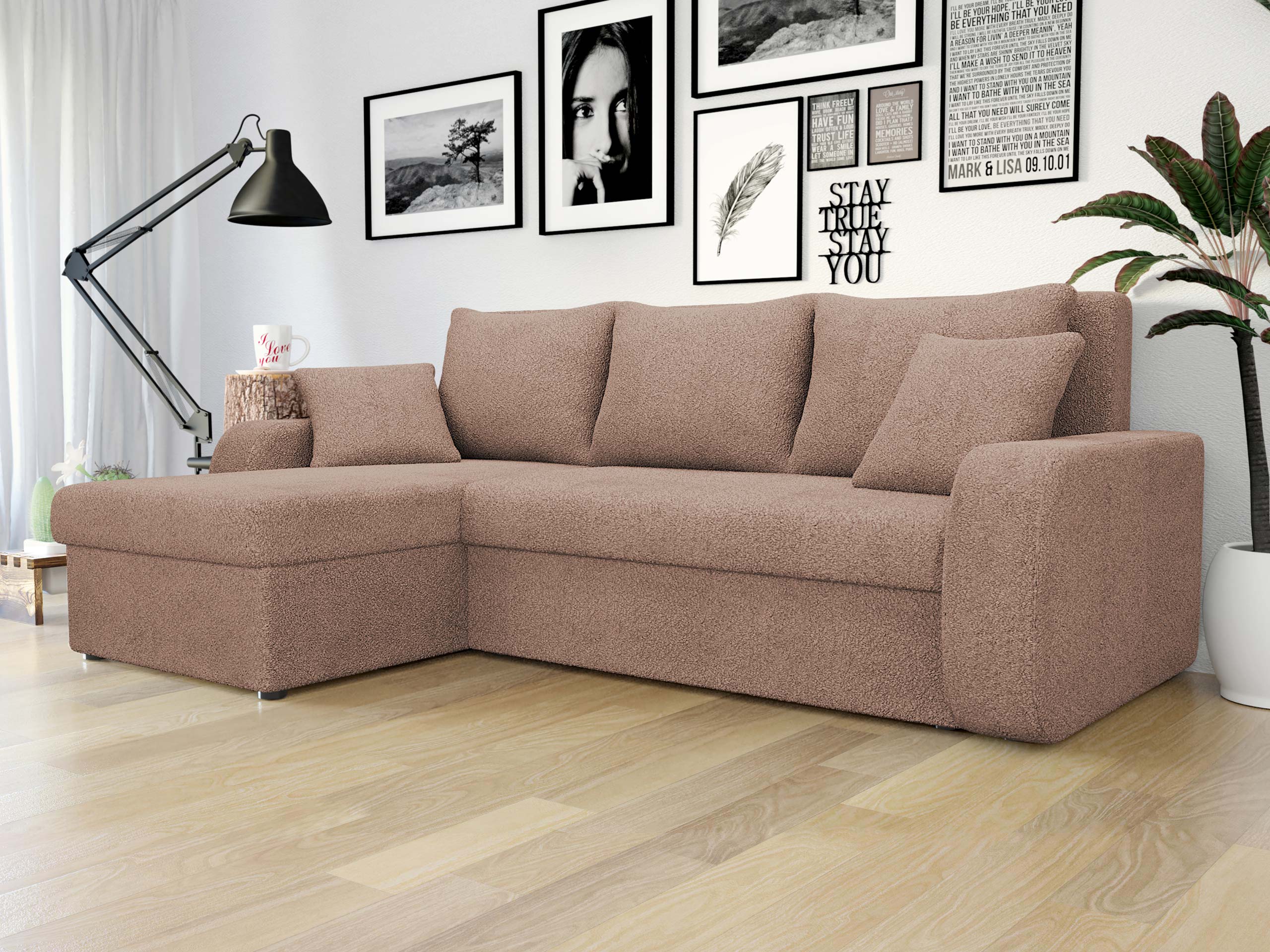 Ecksofa Comfivo 135 (Coral 45)