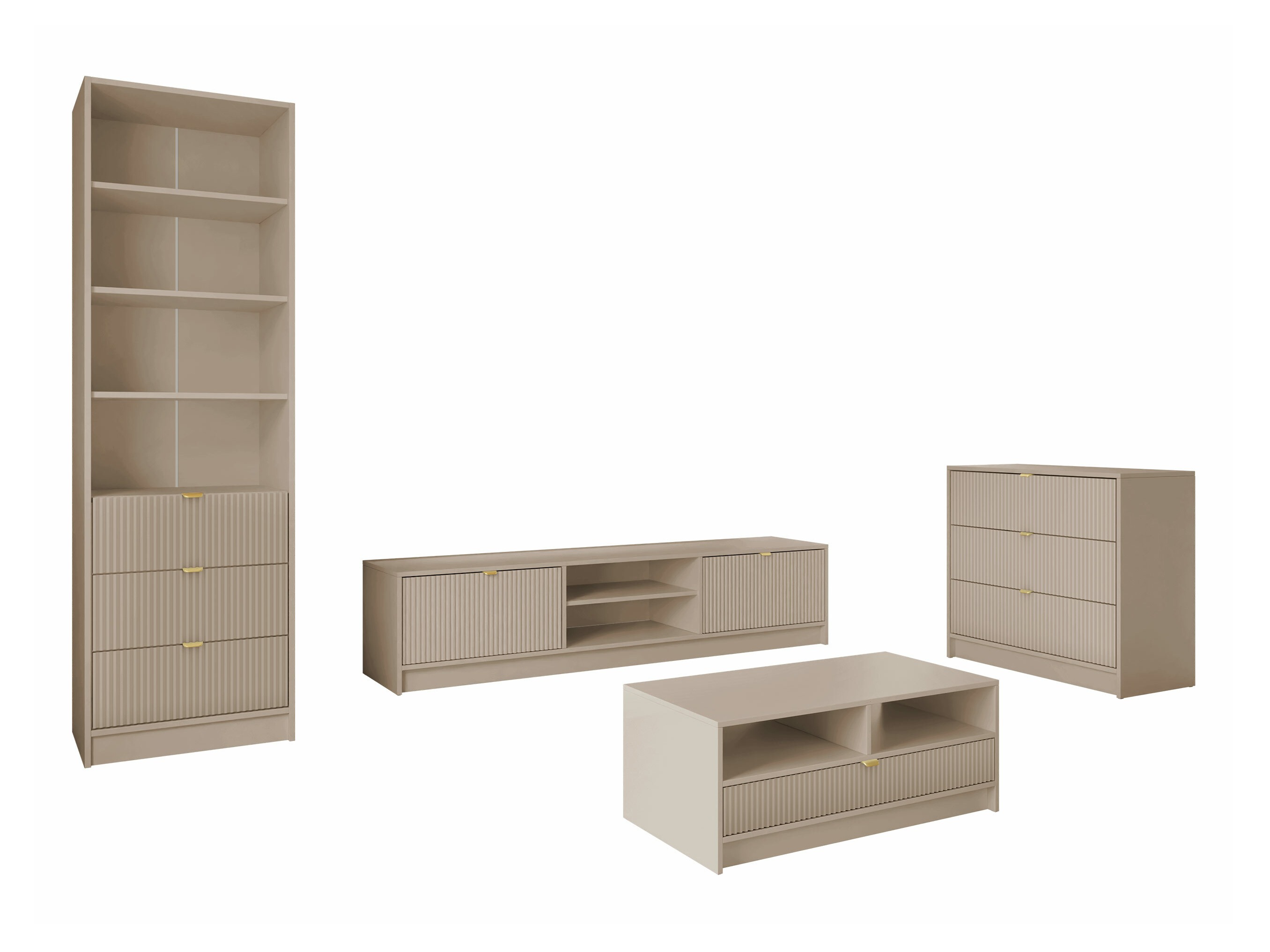 Wohnzimmer-Sets Comfivo Papilio VII (Beige)