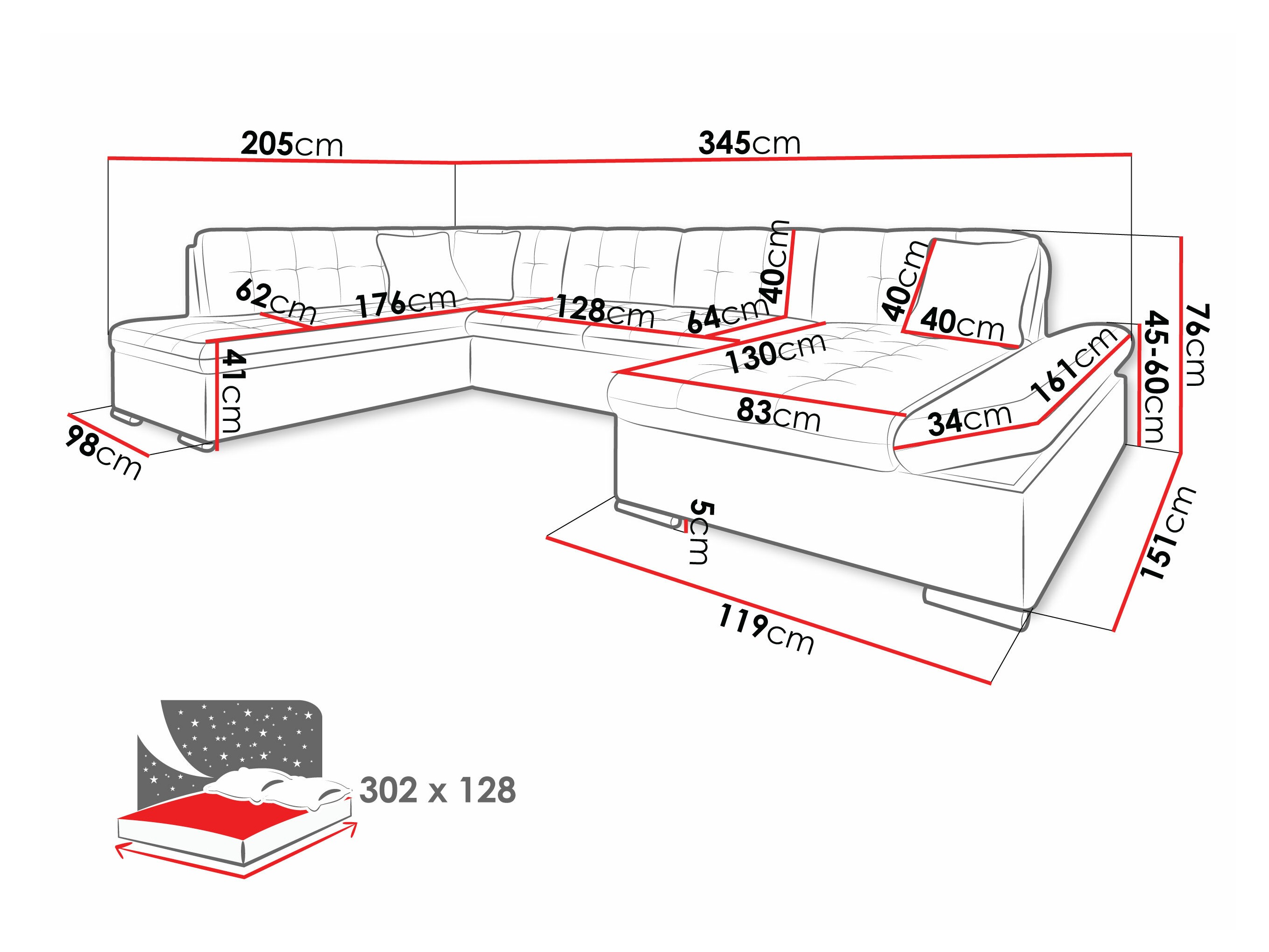 Ecksofa Comfivo Tilia I (Soft 017 + Kronos 22 + Kronos 02)