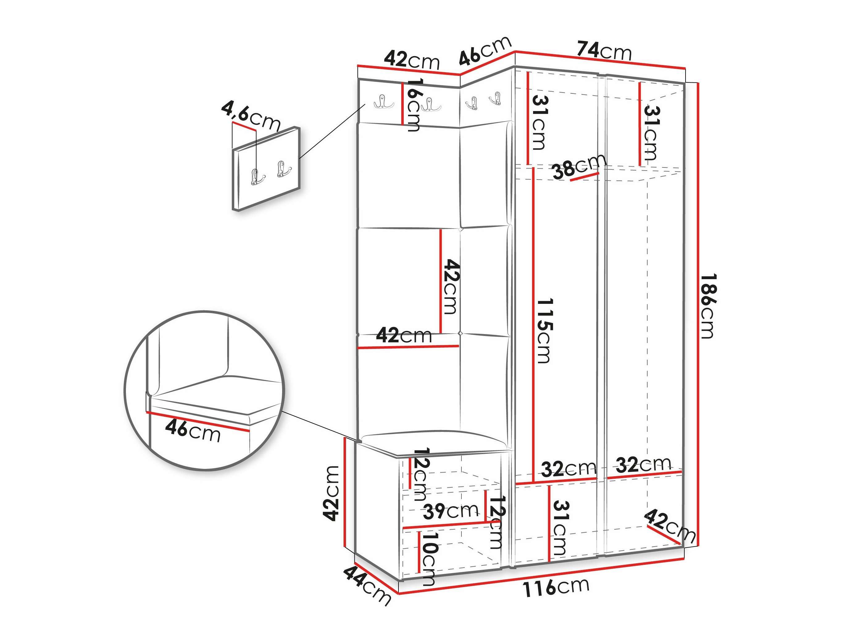 Flurgarnitur Hartford 387 (Weiß)