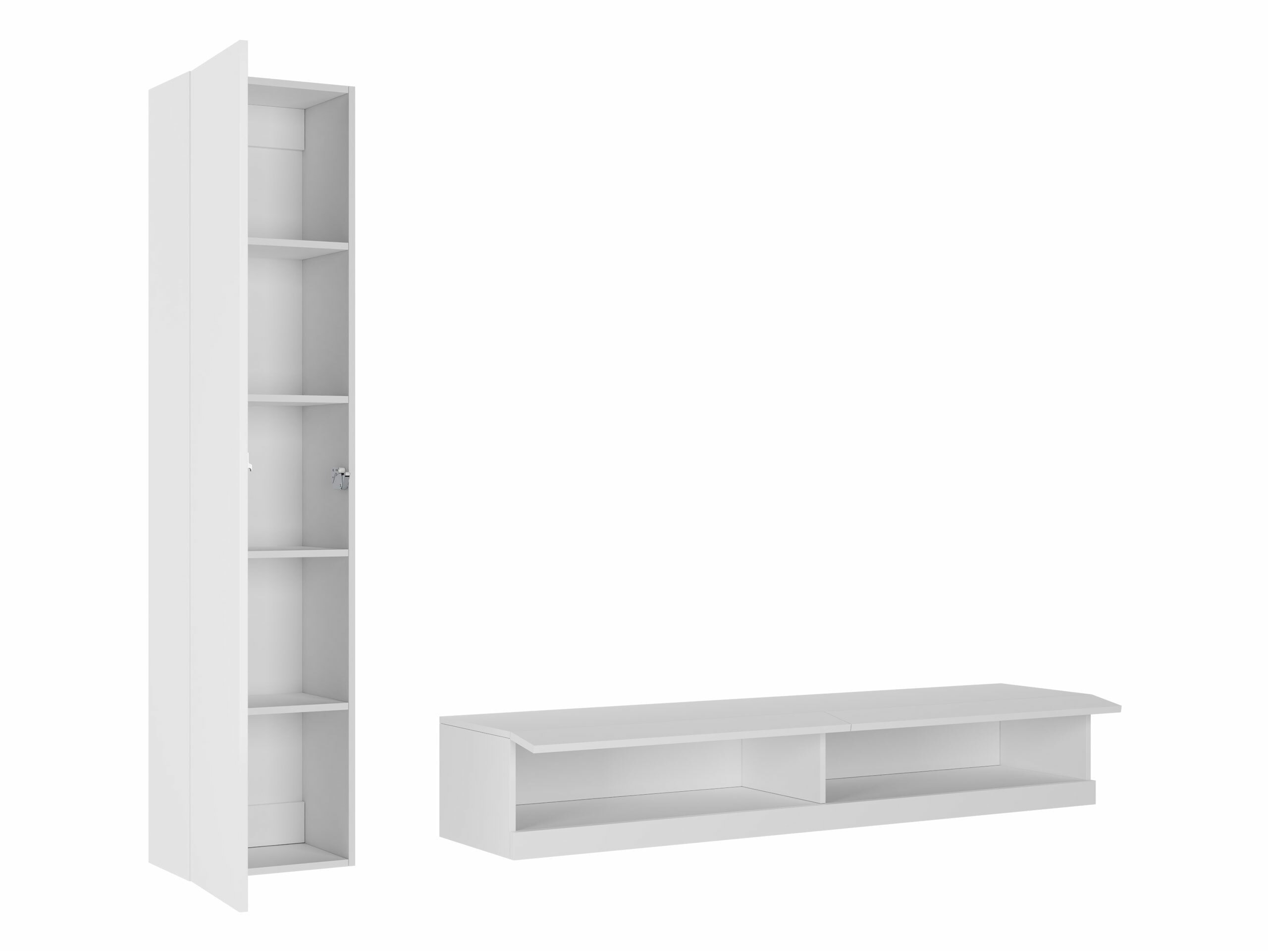 Wohnzimmer-Sets Vilrin VI (Schwarz + Schwarz glänzend)