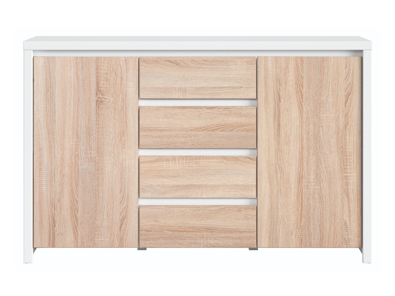 Kommoden Nolroma 103 (Weiß + Sonoma Eichenholzoptik)