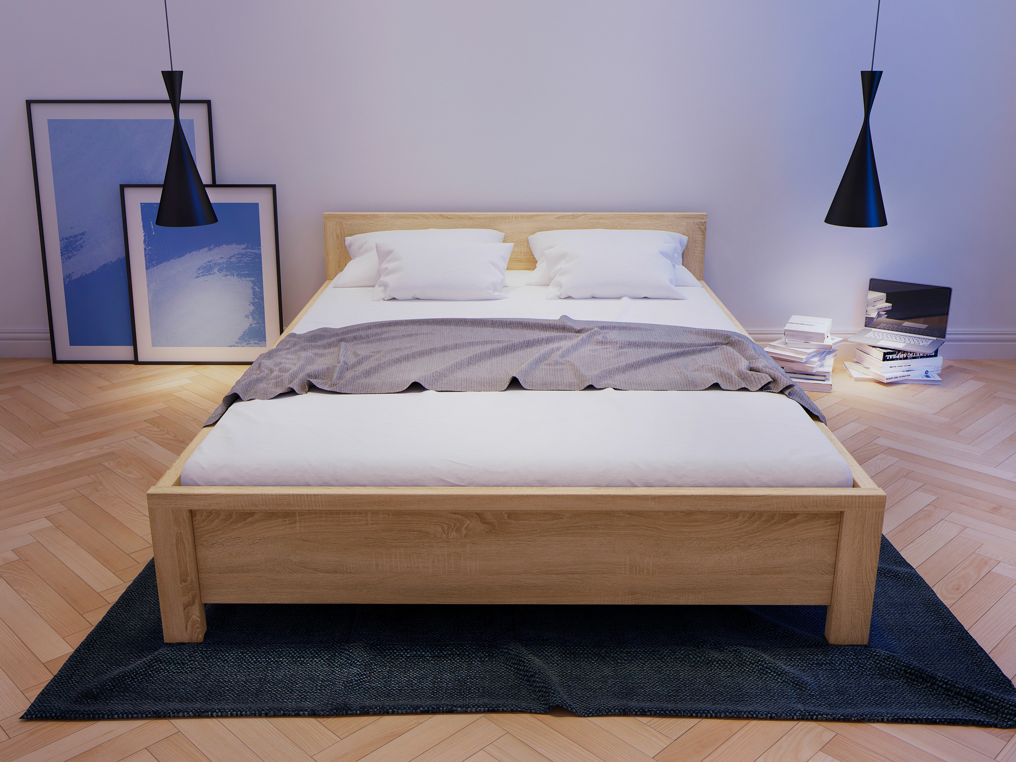 Bett Nolroma 121 (Sonoma Eichenholzoptik)