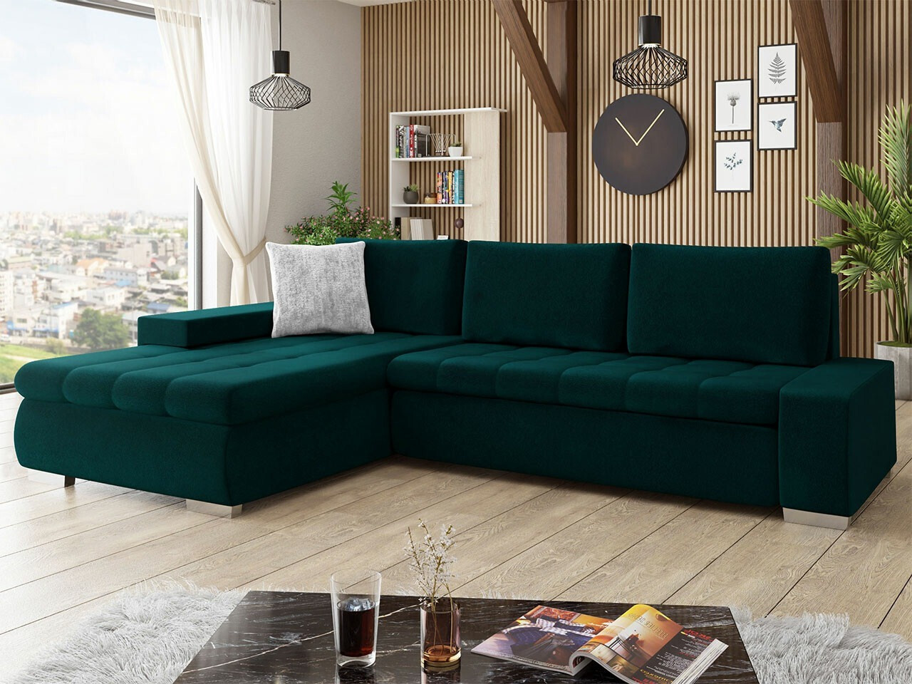 Ecksofa Comfivo 147 (Venus Velvet 2911 + Miu 2059)