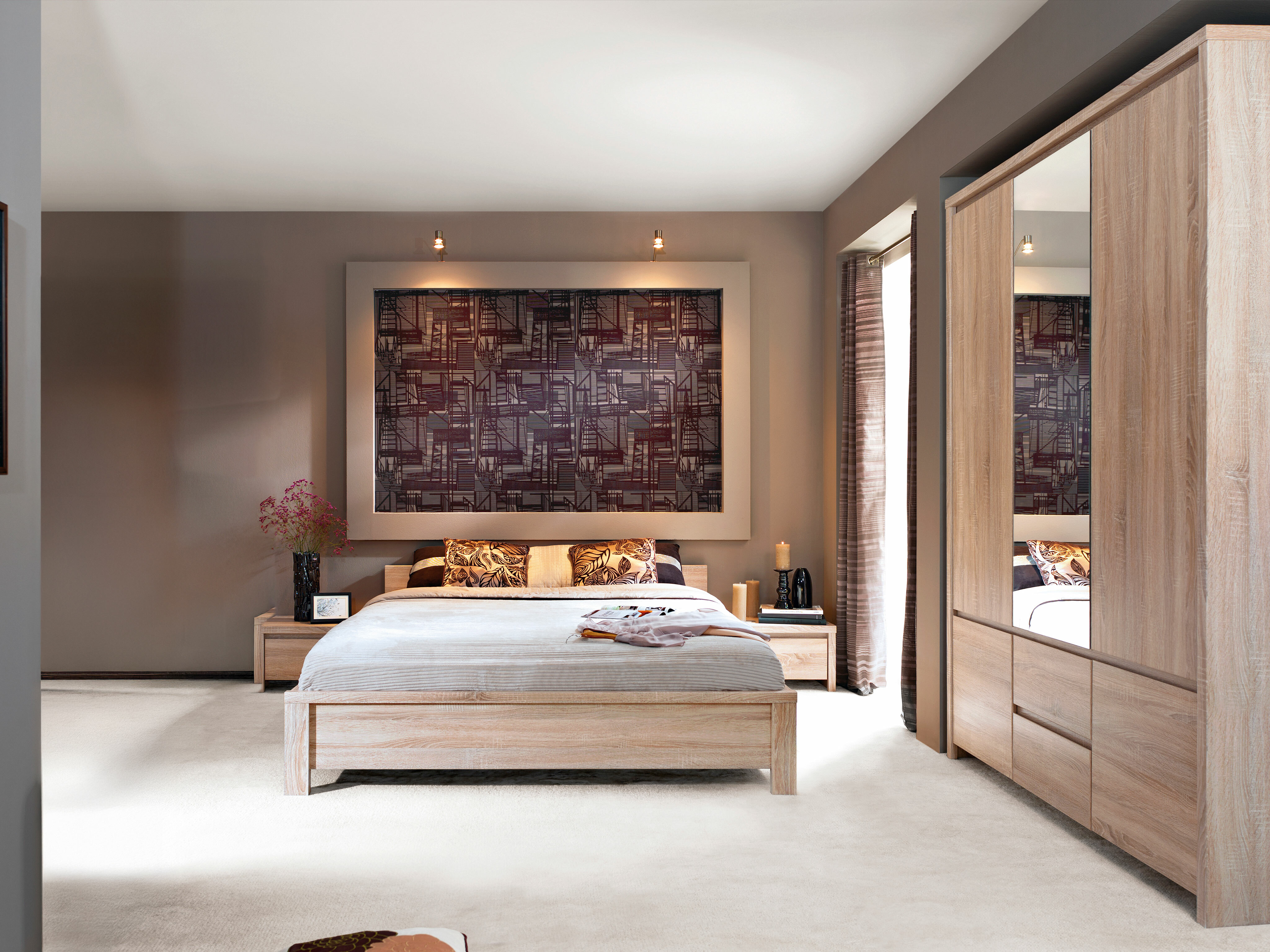 Bett Nolroma 120 (Sonoma Eichenholzoptik)