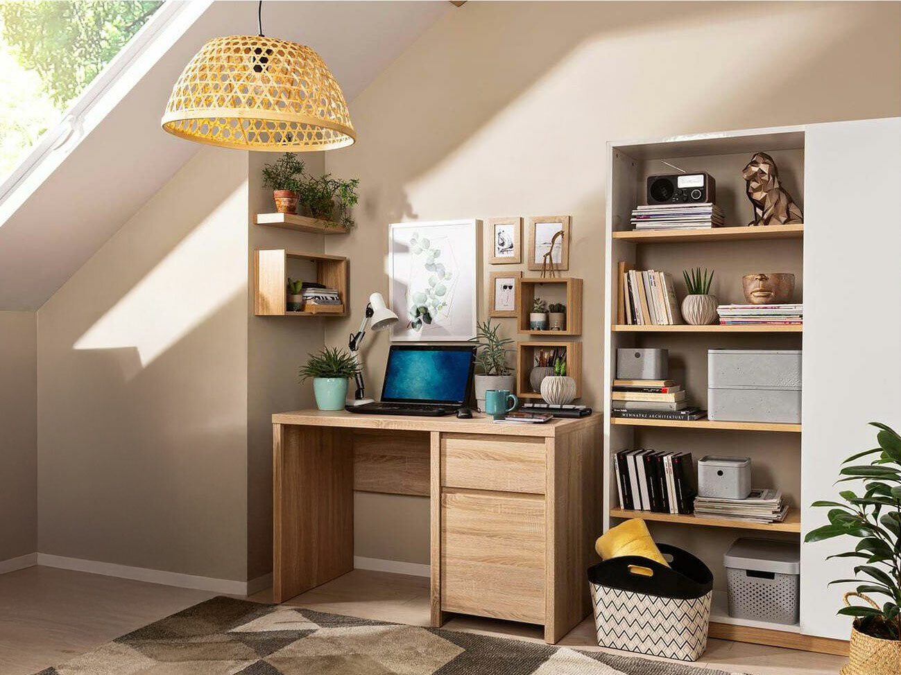 Bürotisch Nolroma 100 (Sonoma Eichenholzoptik)