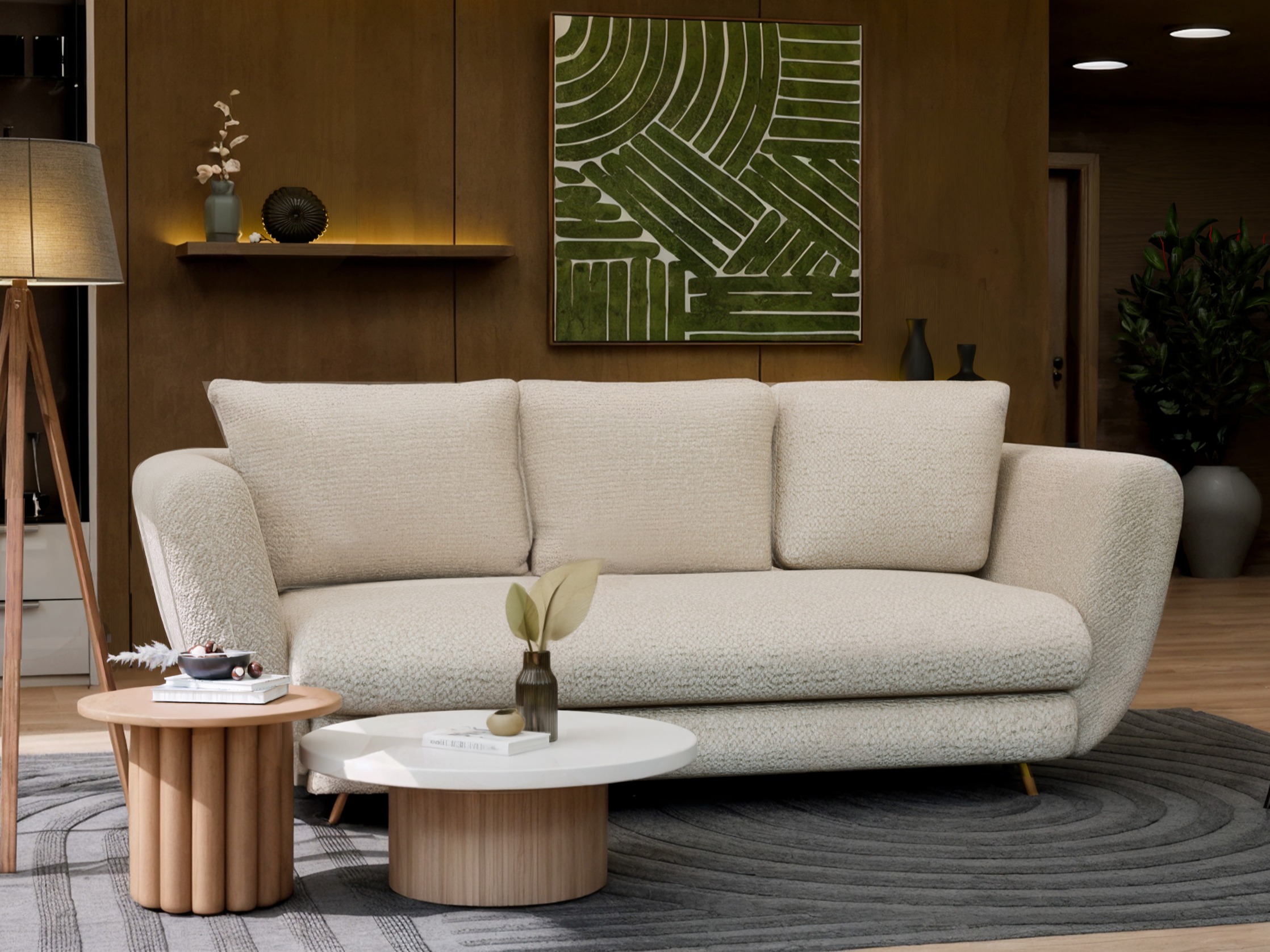 Schlafsofa Mandeville 354 (Gold + Schwarz)