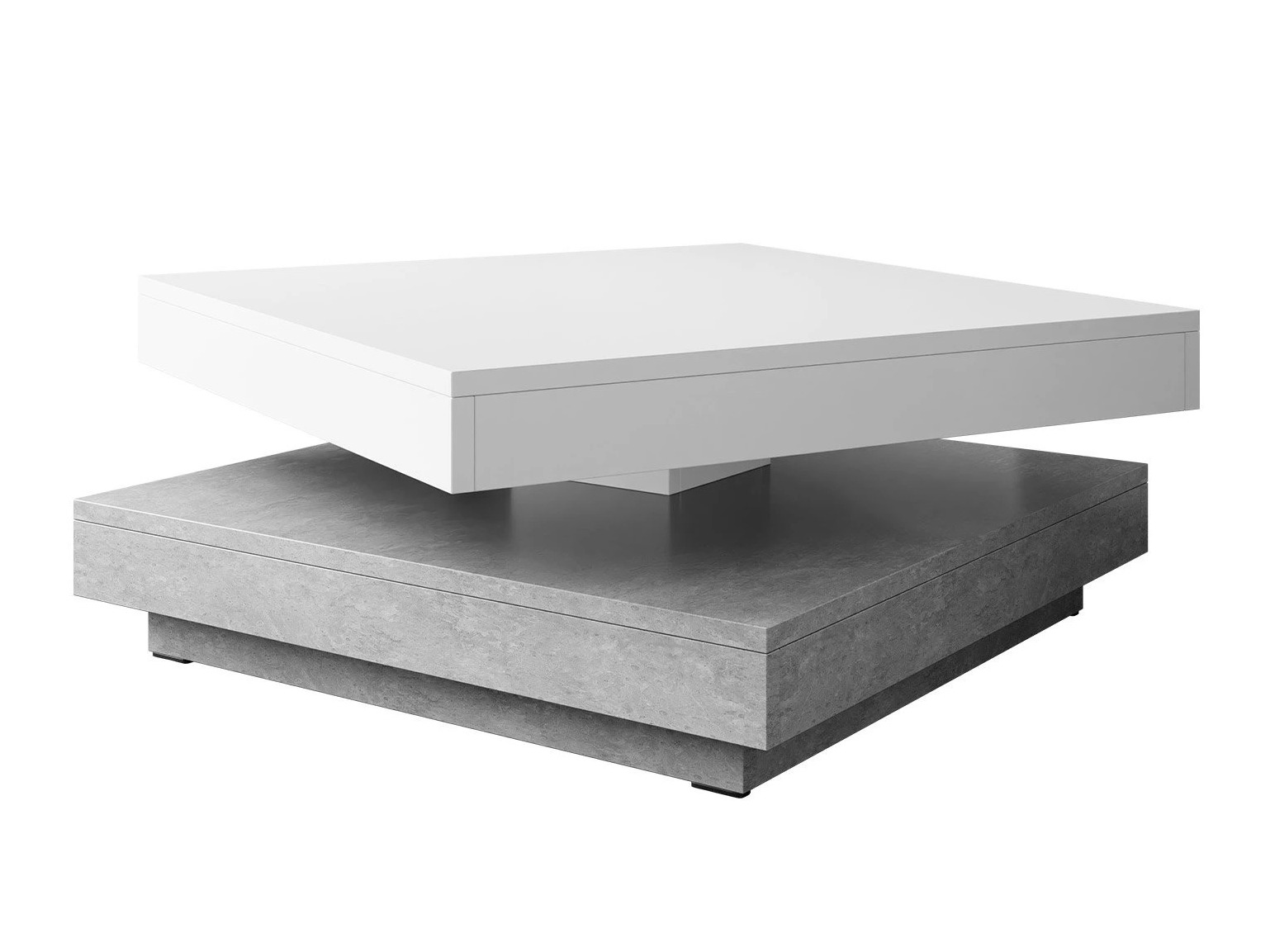 Couchtisch-Transformer Comfivo Pisces (Beton + Weiß)