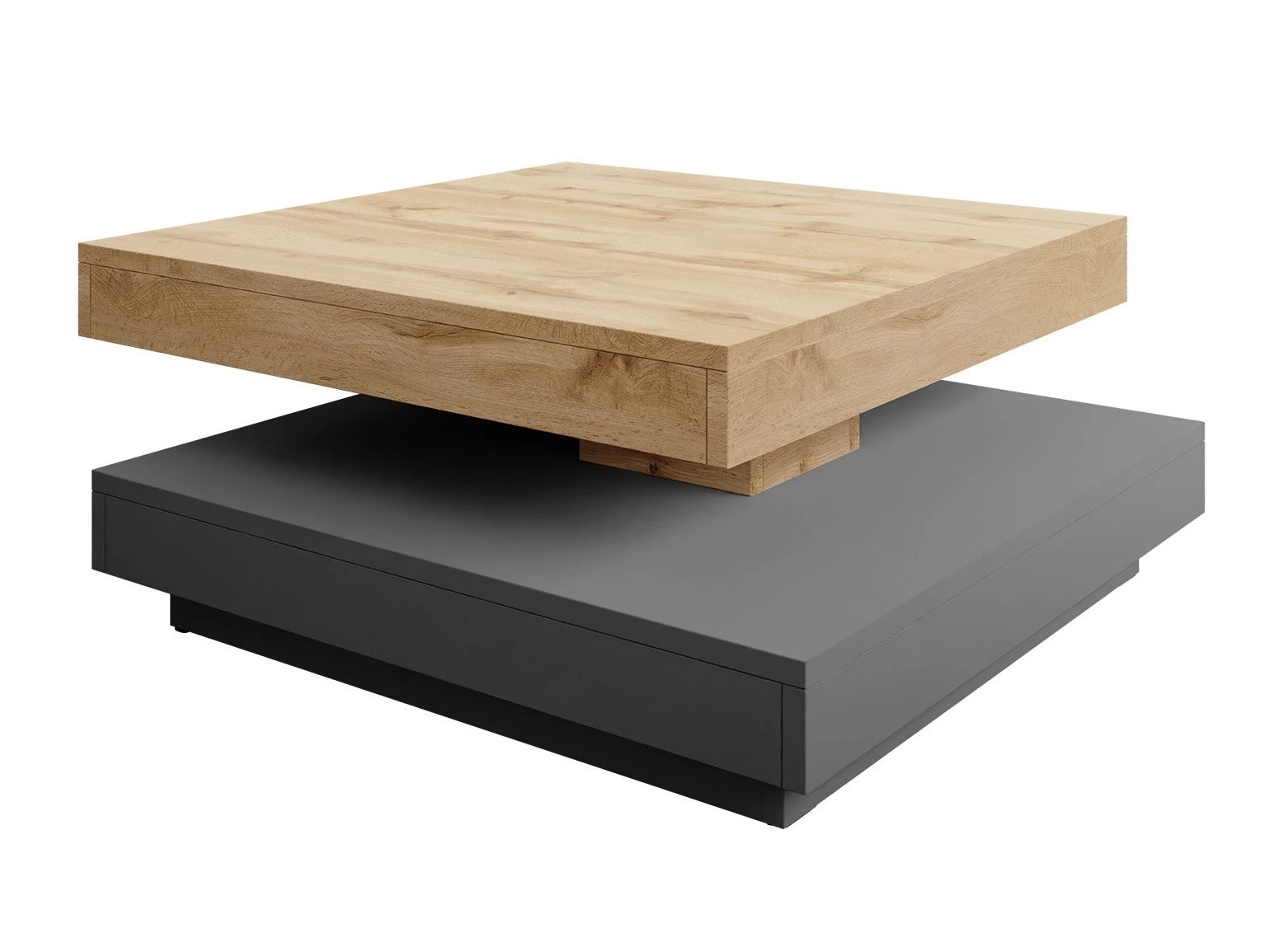 Couchtisch-Transformer Comfivo Pisces (Graphit + Wotan Eiche)