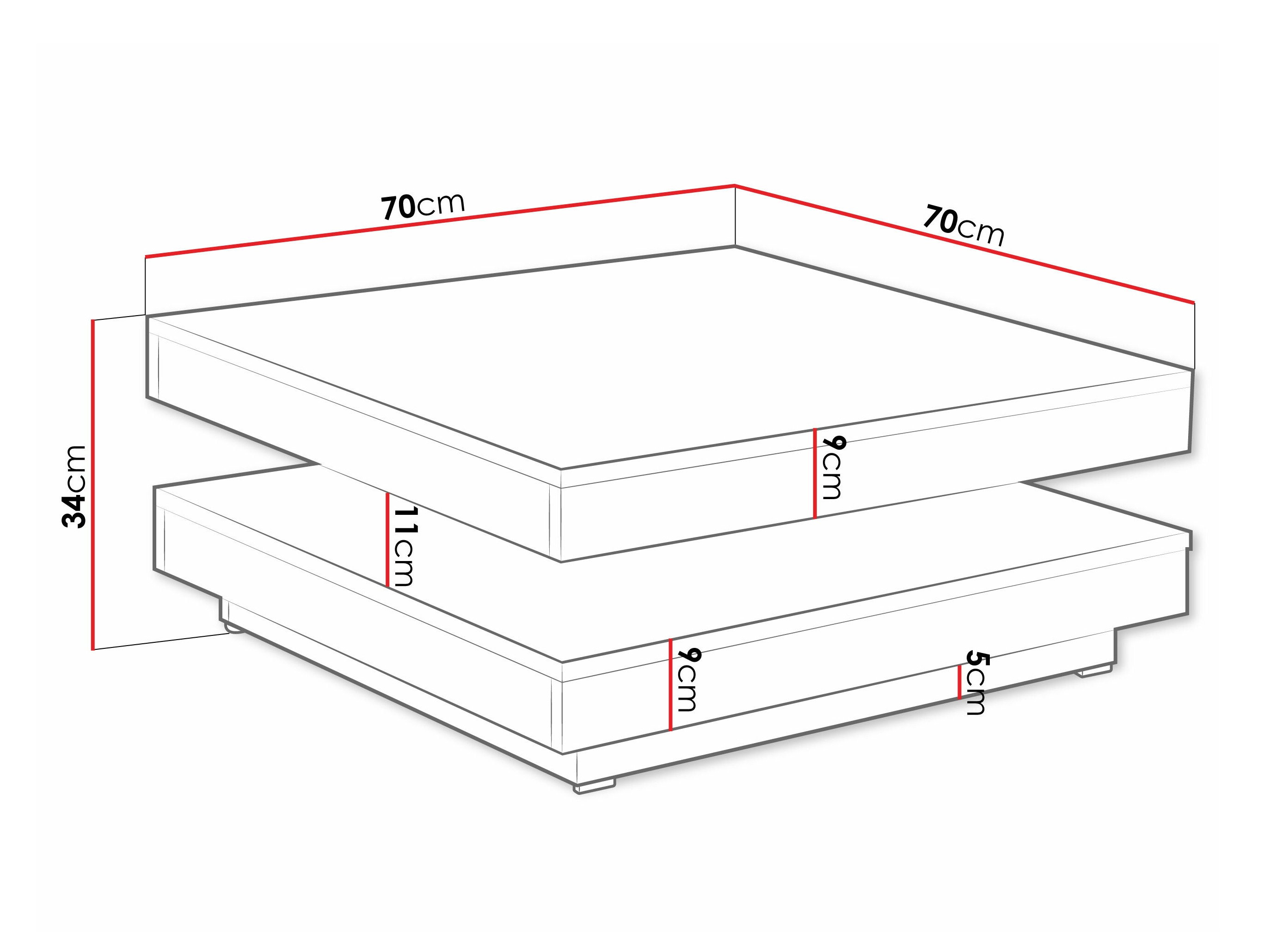 Couchtisch-Transformer Comfivo Pisces (Wotan Eiche + Weiß)