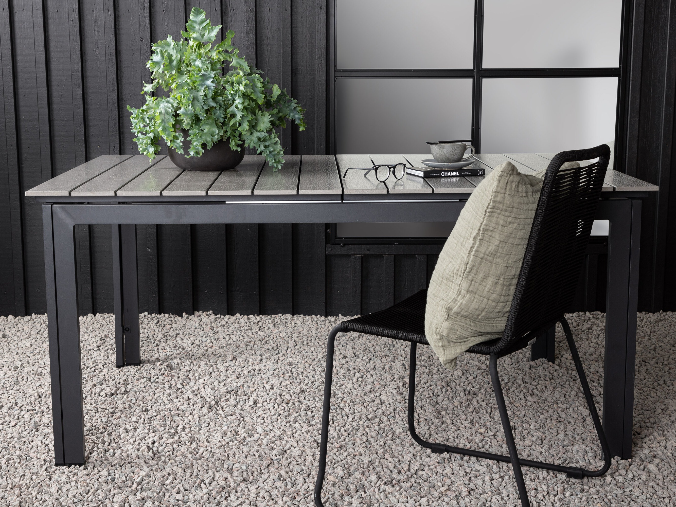 Gartentisch Dallas 665 (Grau + Schwarz)